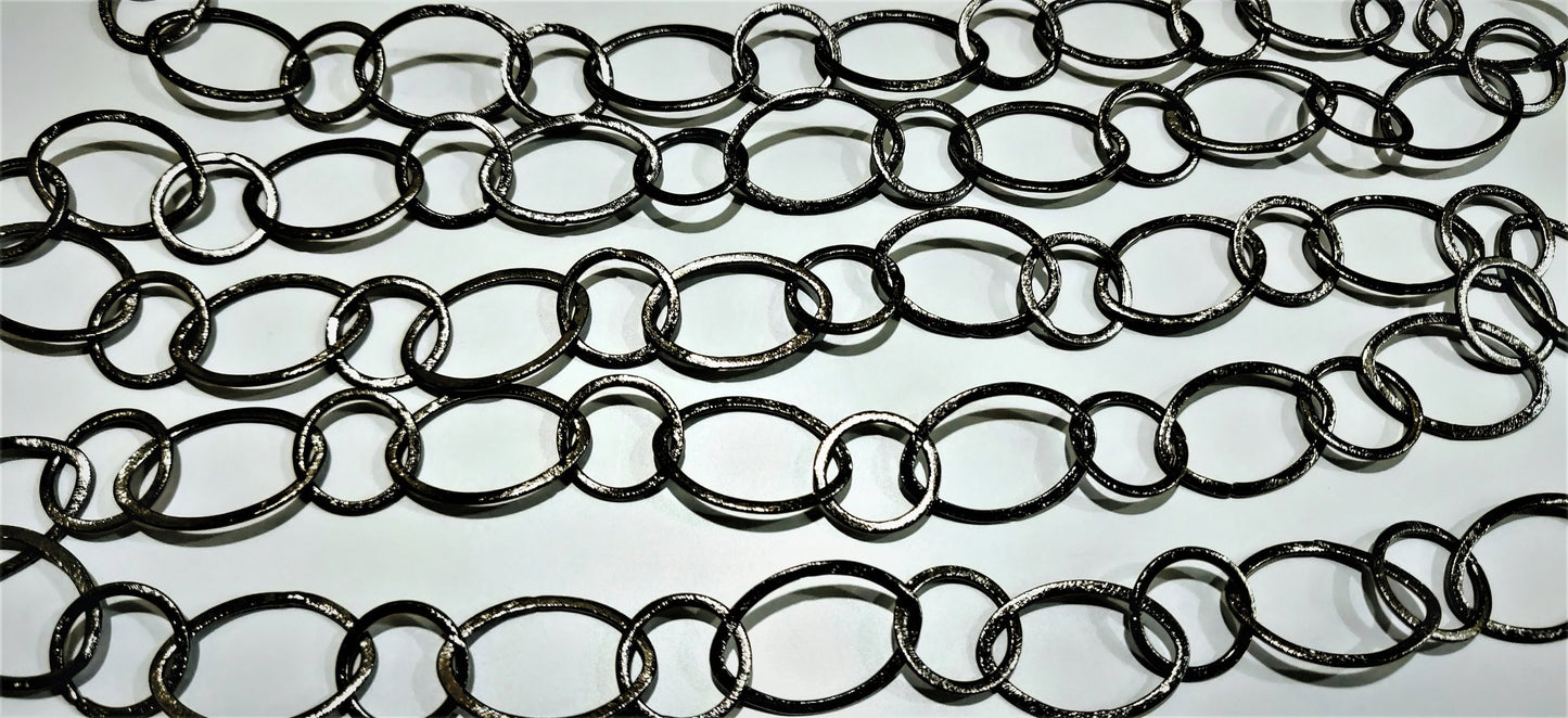 Black Plated Big & Thick Marquise 30mm*19mm Link Chain Sold Per Foot Jewellery Making Wholesale Rate Chains Gun Metal Finished Jewelry