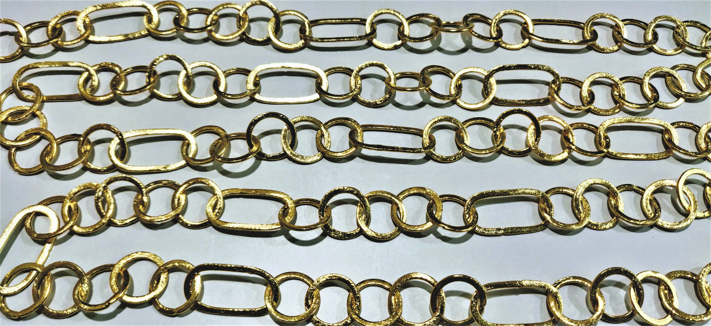 Gold Plated Big & Thick Ovals 30mm*15mm Link Chain Sold Per Foot Jewellery Making Wholesale Rate Chains 20 Kt Gold Filled Chains
