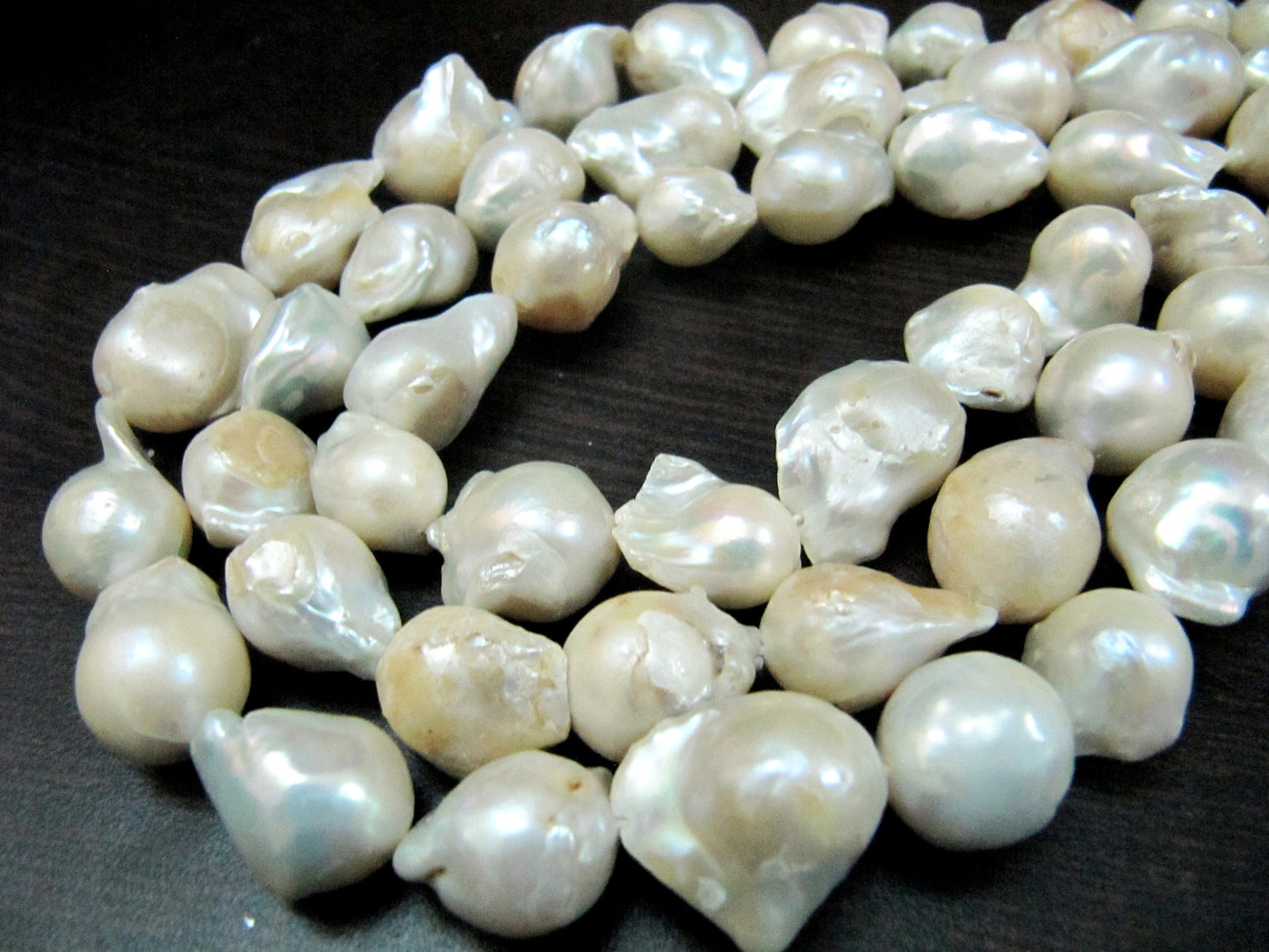 Natural White Pearl Baroque Shape Beads Genuine Nugget Shape Fresh Water Pearl Beads Size 15 to 20mm sold per strand 16 inch long