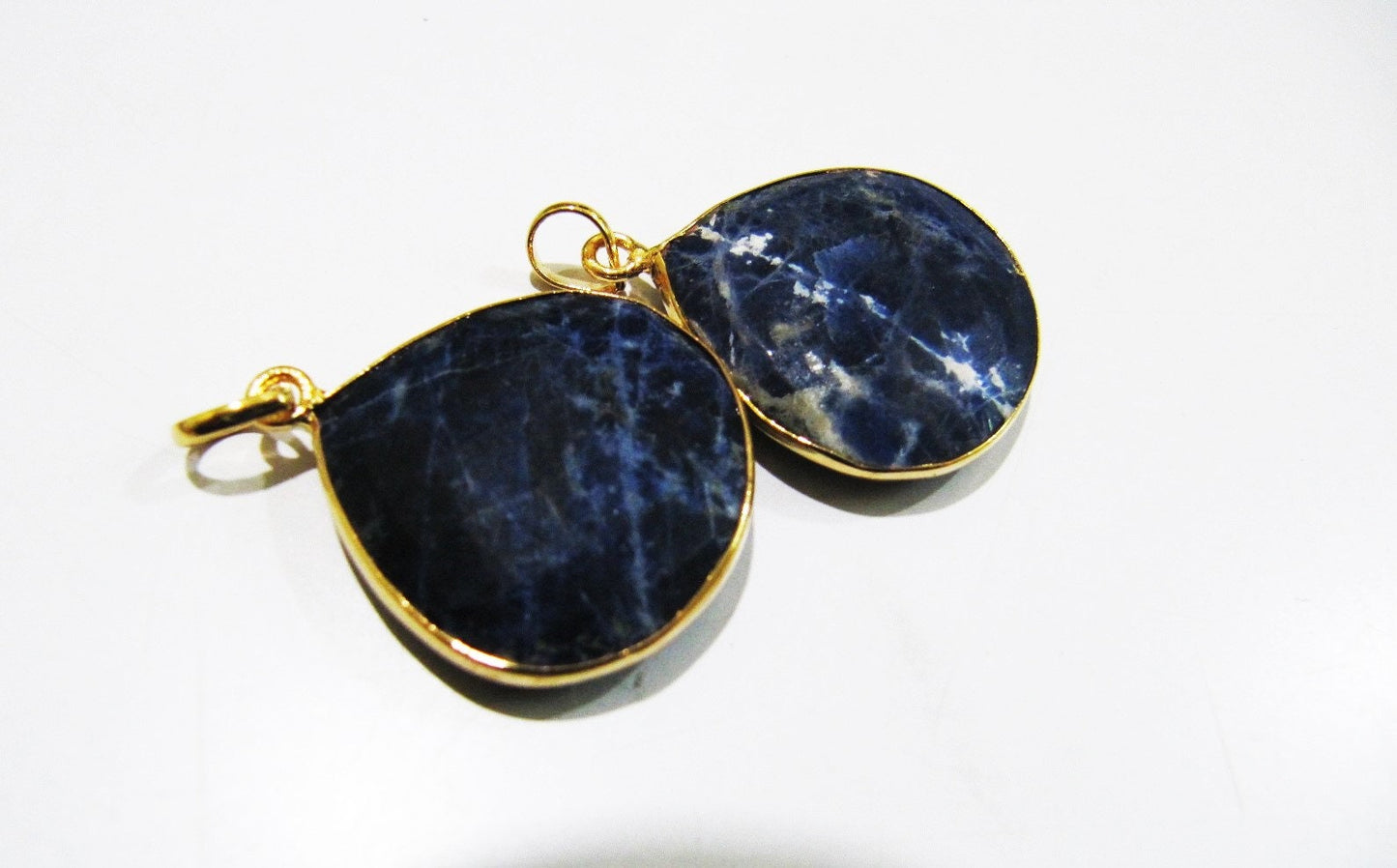 Natural Sodalite Heart Shape Briolette Faceted Connector Pendant Charm Unique Rare Gemstone Bezel Size 22mm Sold Per Piece