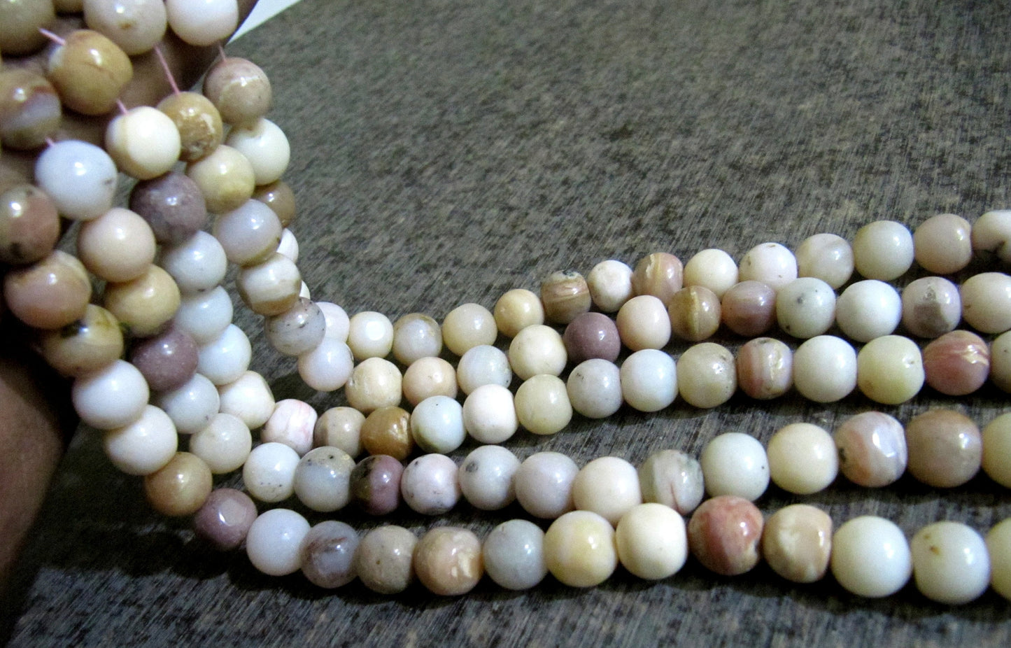 Natural Pink Opal Round ball Shape Plain Smooth 10 mm beads strand 13 inches Pink color Gemstone for Jewelry making wholesale Prices