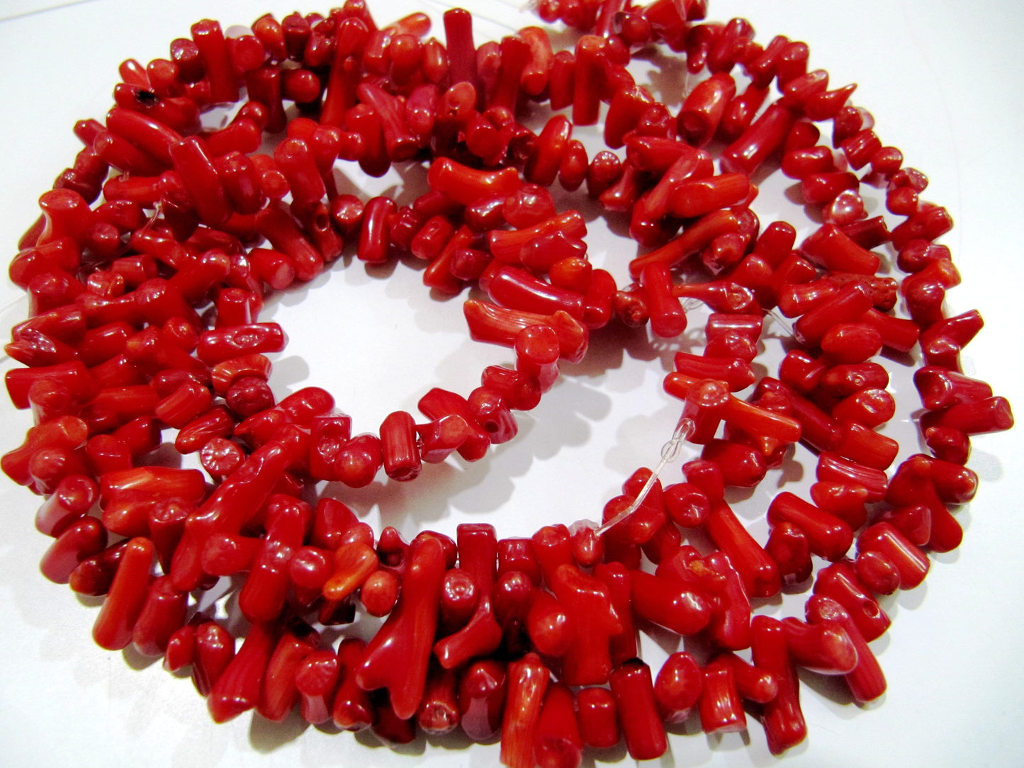Red Stick Branch Coral Beads Size 7 to 15mm approx Strand 16 inch long Italian Red Coral Gemstone Beads Wholesale Price