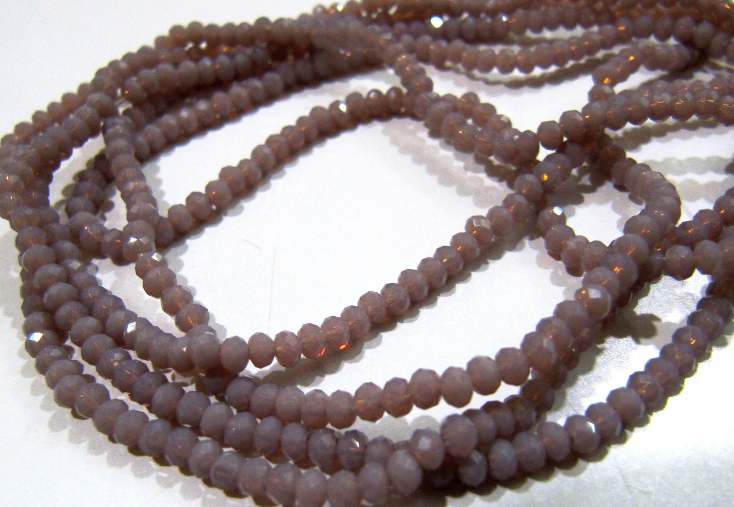 Purple Chalcedony Hydro Quartz Rondelle Micro Faceted 2.5-3mm Size Beads Strand 16 inches long 150 Beads per Strand Wholesale Rates