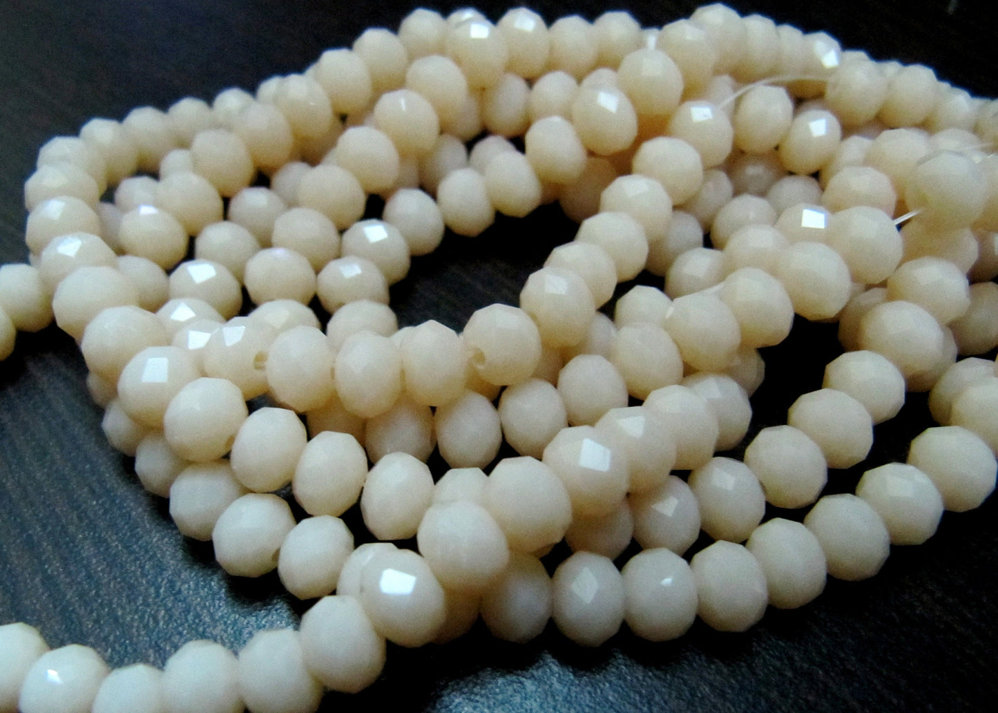 Pink Opal Hydro quartz Rondelle Micro Faceted 6mm Beads Strand 17 inches long approx. 100 Beads per Strand Wholesale Prices