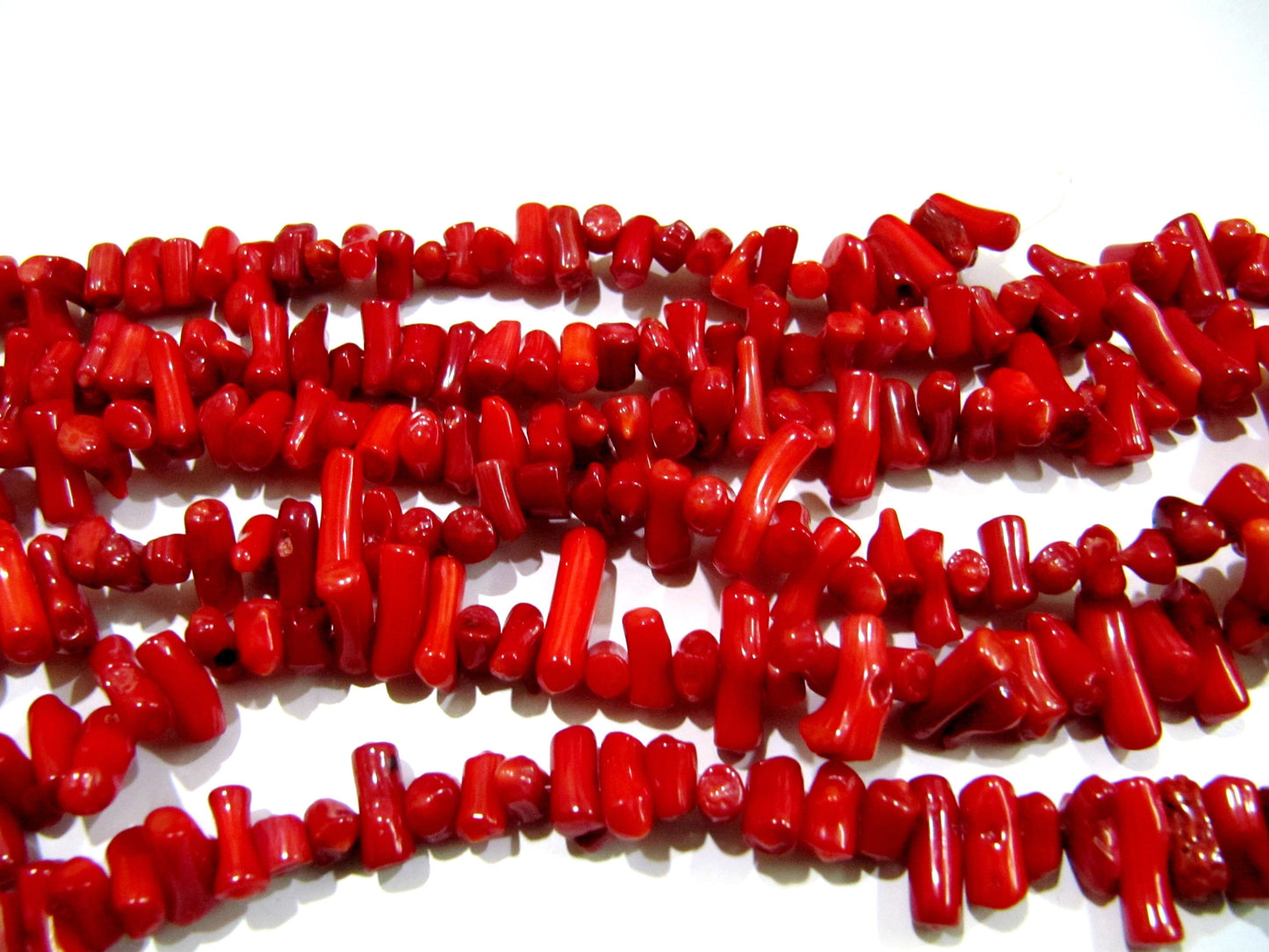 Red Stick Branch Coral Beads Size 7 to 15mm approx Strand 16 inch long Italian Red Coral Gemstone Beads Wholesale Price