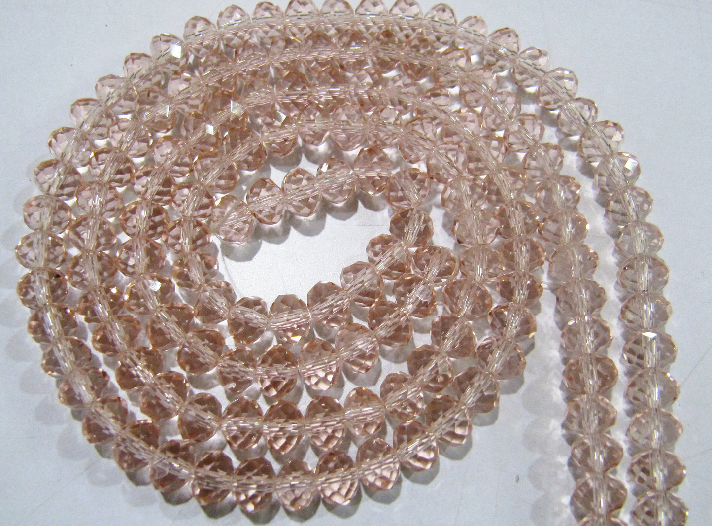 Pink Quartz Rondelle Faceted Size 6MM Beads Micro Faceted Crystal Far Size Beads 100 Beads Per Strings Approx Wholesale Prices