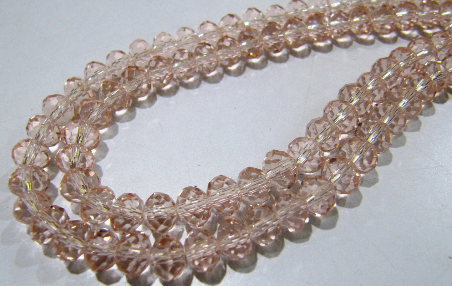 Pink Quartz Rondelle Faceted Size 6MM Beads Micro Faceted Crystal Far Size Beads 100 Beads Per Strings Approx Wholesale Prices