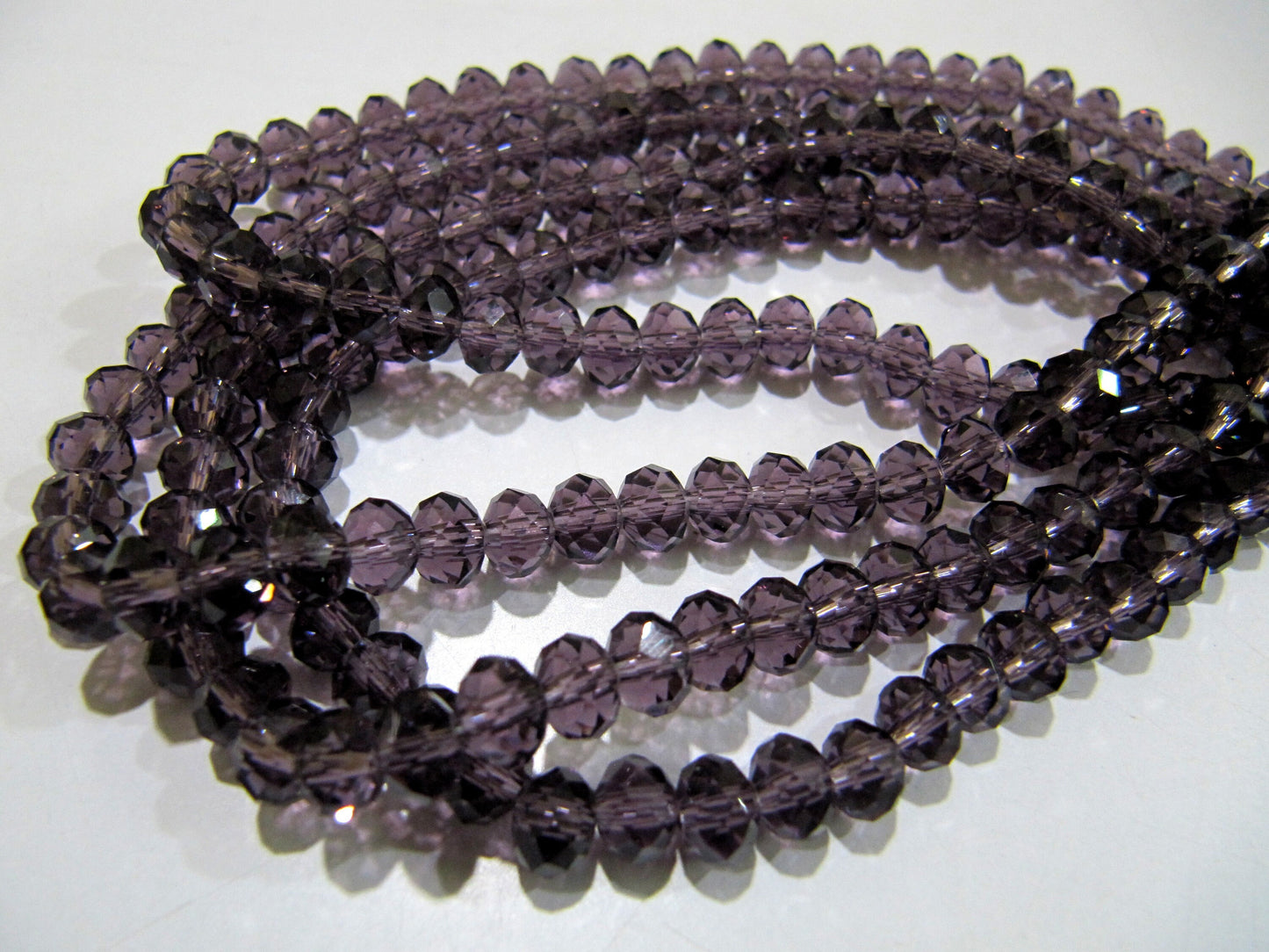 Amethyst Color Hydro Quartz Rondelle Micro Faceted 4mm Size Beads Approx. 150 Beads per Strand Jewelry Beads in Wholesale Price