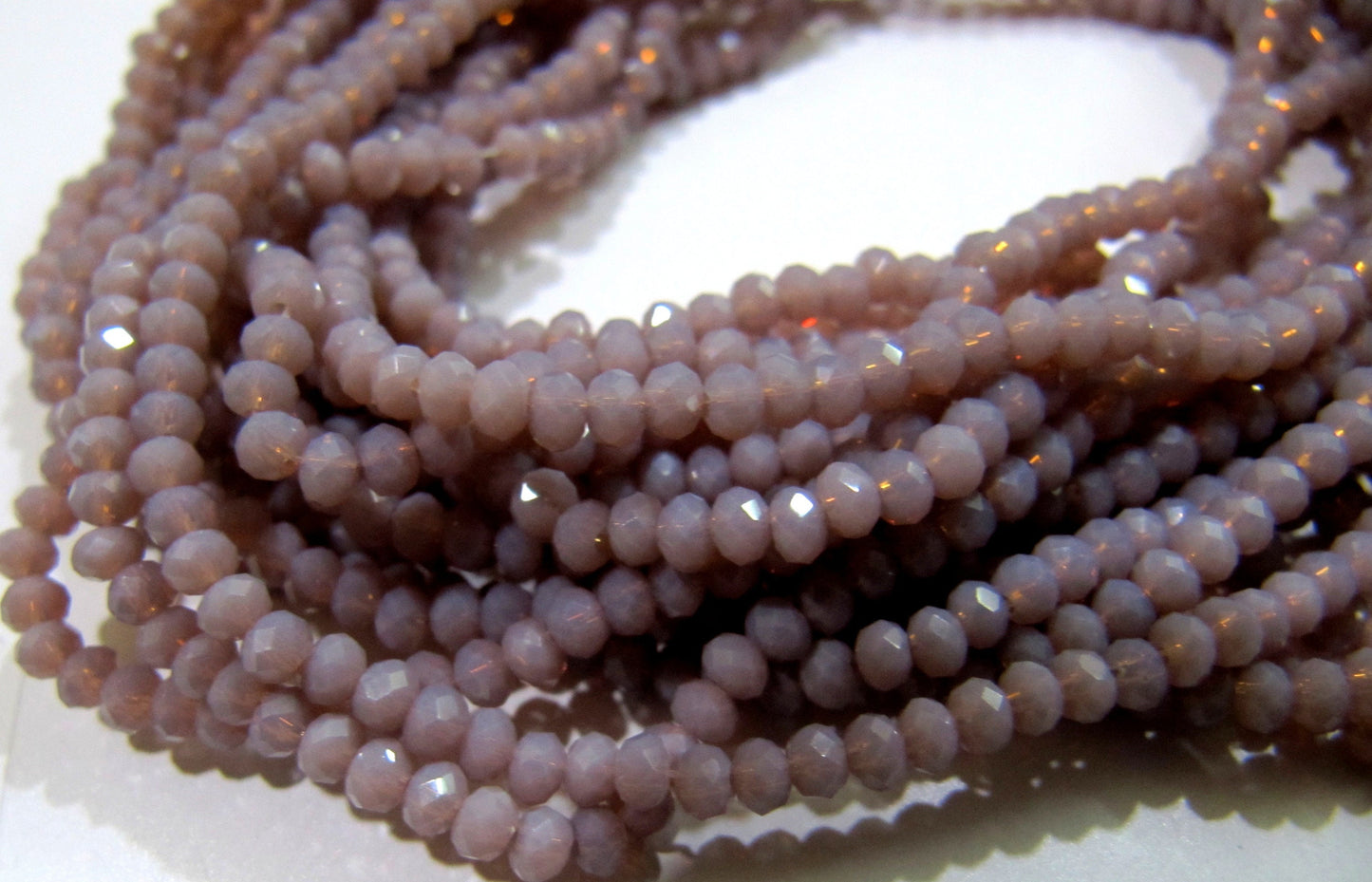 Purple Chalcedony Hydro Quartz Rondelle Micro Faceted 2.5-3mm Size Beads Strand 16 inches long 150 Beads per Strand Wholesale Rates