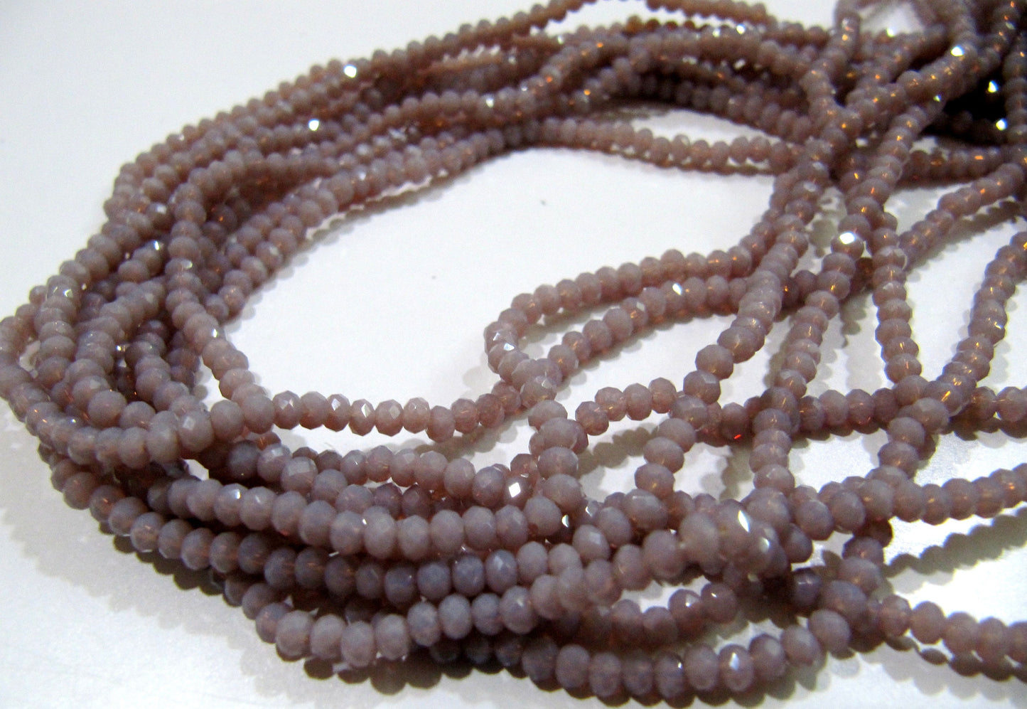 Purple Chalcedony Hydro Quartz Rondelle Micro Faceted 2.5-3mm Size Beads Strand 16 inches long 150 Beads per Strand Wholesale Rates