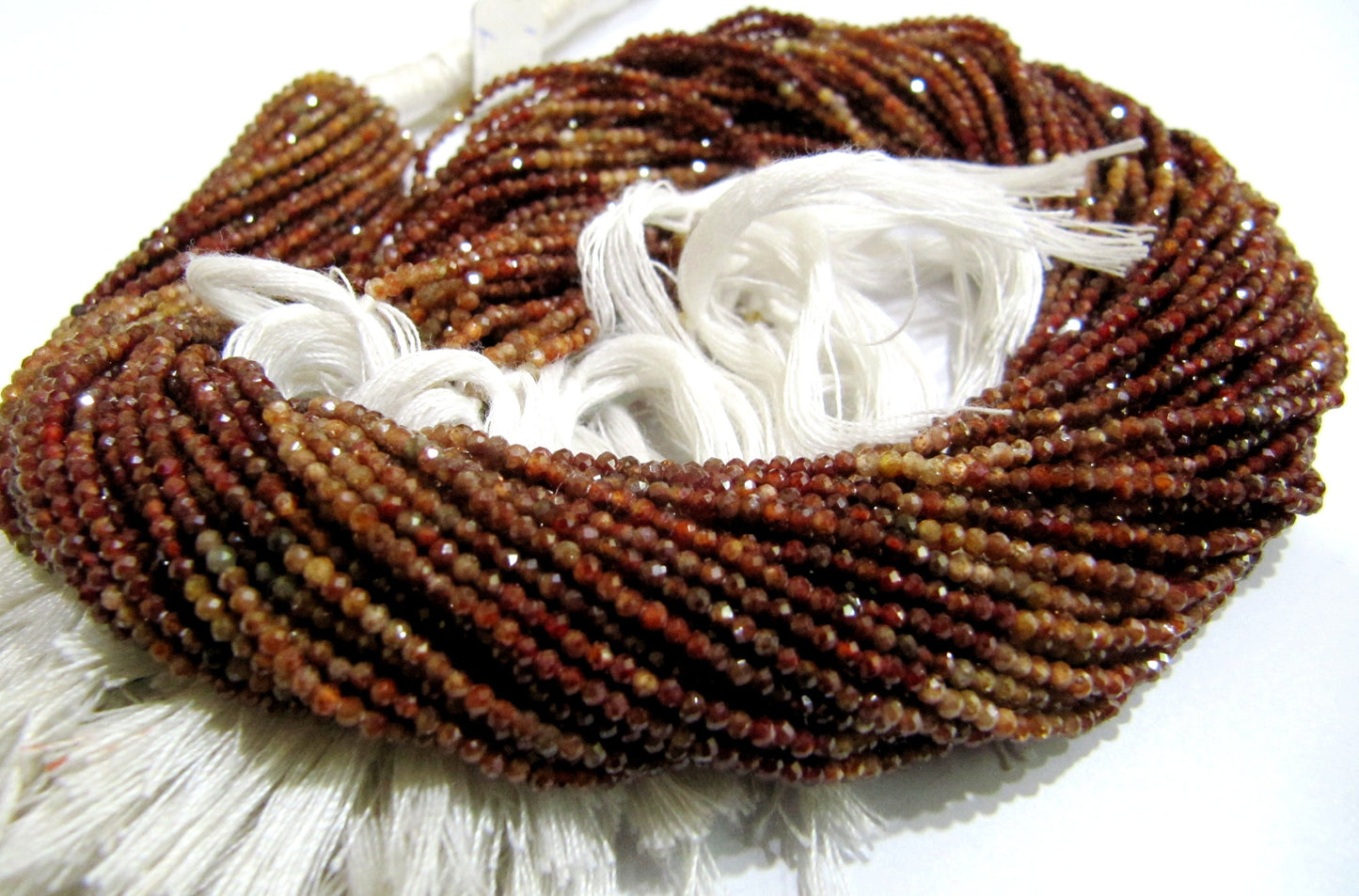 Natural Untreated Zirconia Brown Color Rondelle Faceted 2mm Beads Strand 13 inch long Top Quality Wholesale price Earth mined Zircon beads