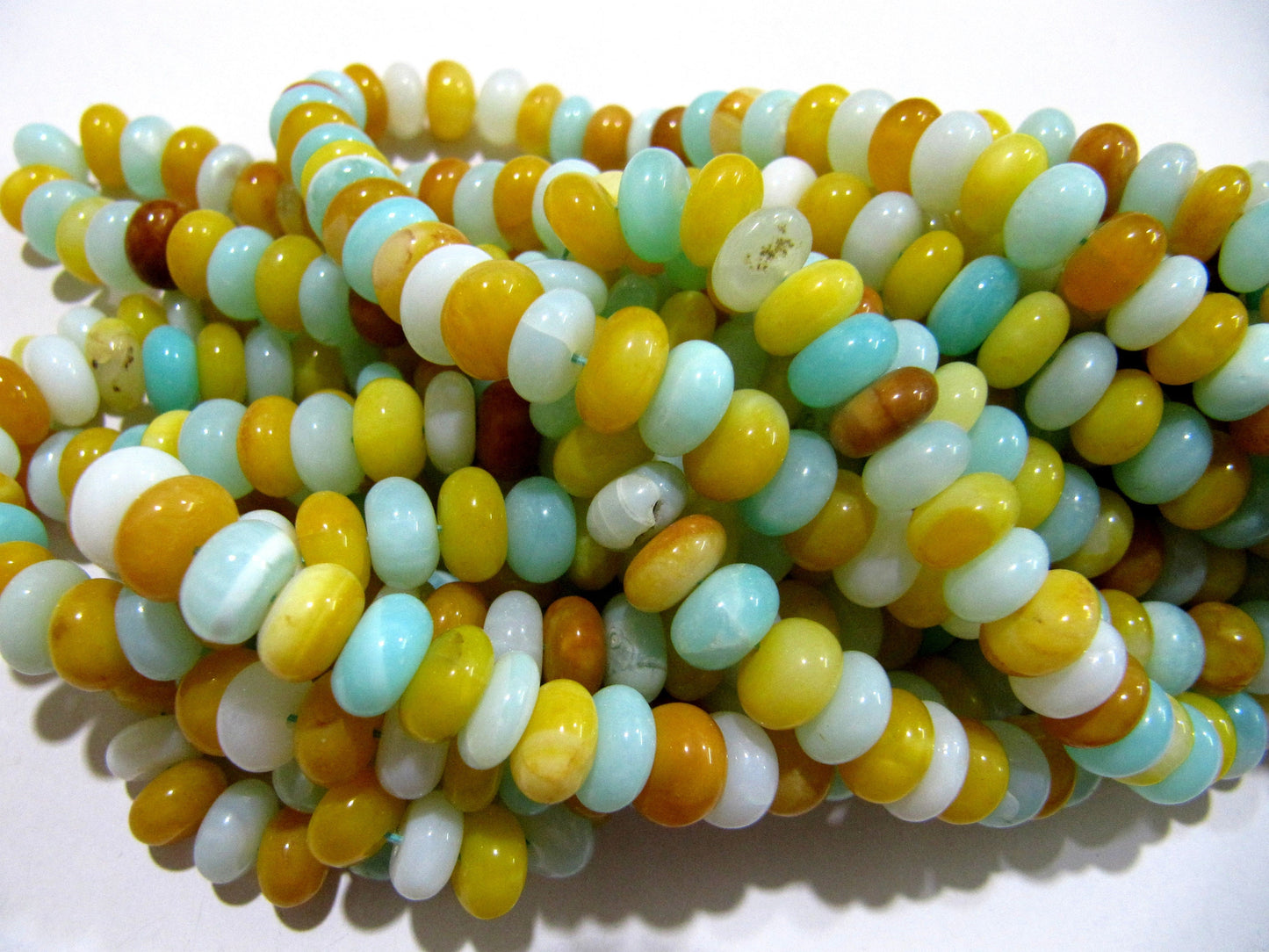 Natural Multi Color opal Rondelle Plain Smooth Beads 8 to 9mm best Quality Beads Strand 8 inches Long Jewelry making gemstone
