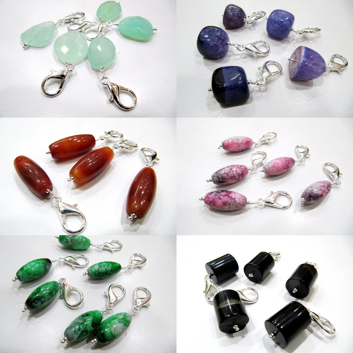 Natural Gemstone Pet Charms Pendants Animal Crystal Healing Charms 20 to 25mm Designer Pendants Sold Per Piece