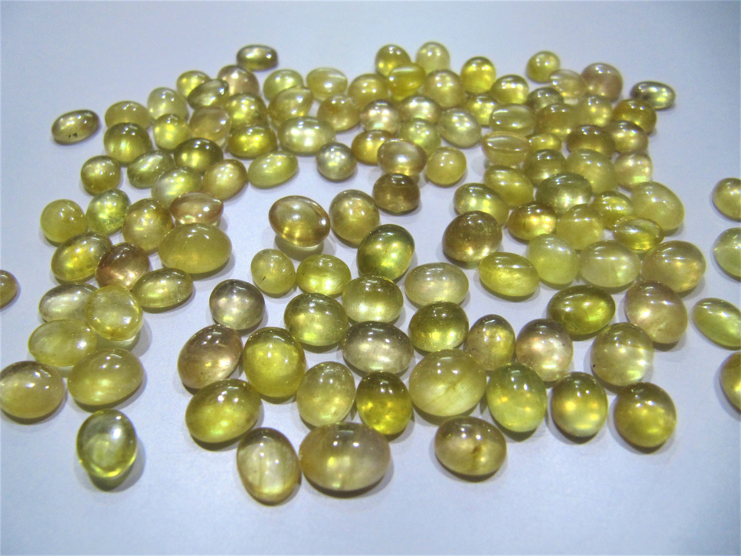Certified Natural Yellow Sapphire Oval Cabochon Gemstones for Ring or other jewellery Choose the size Genuine September Birthstone