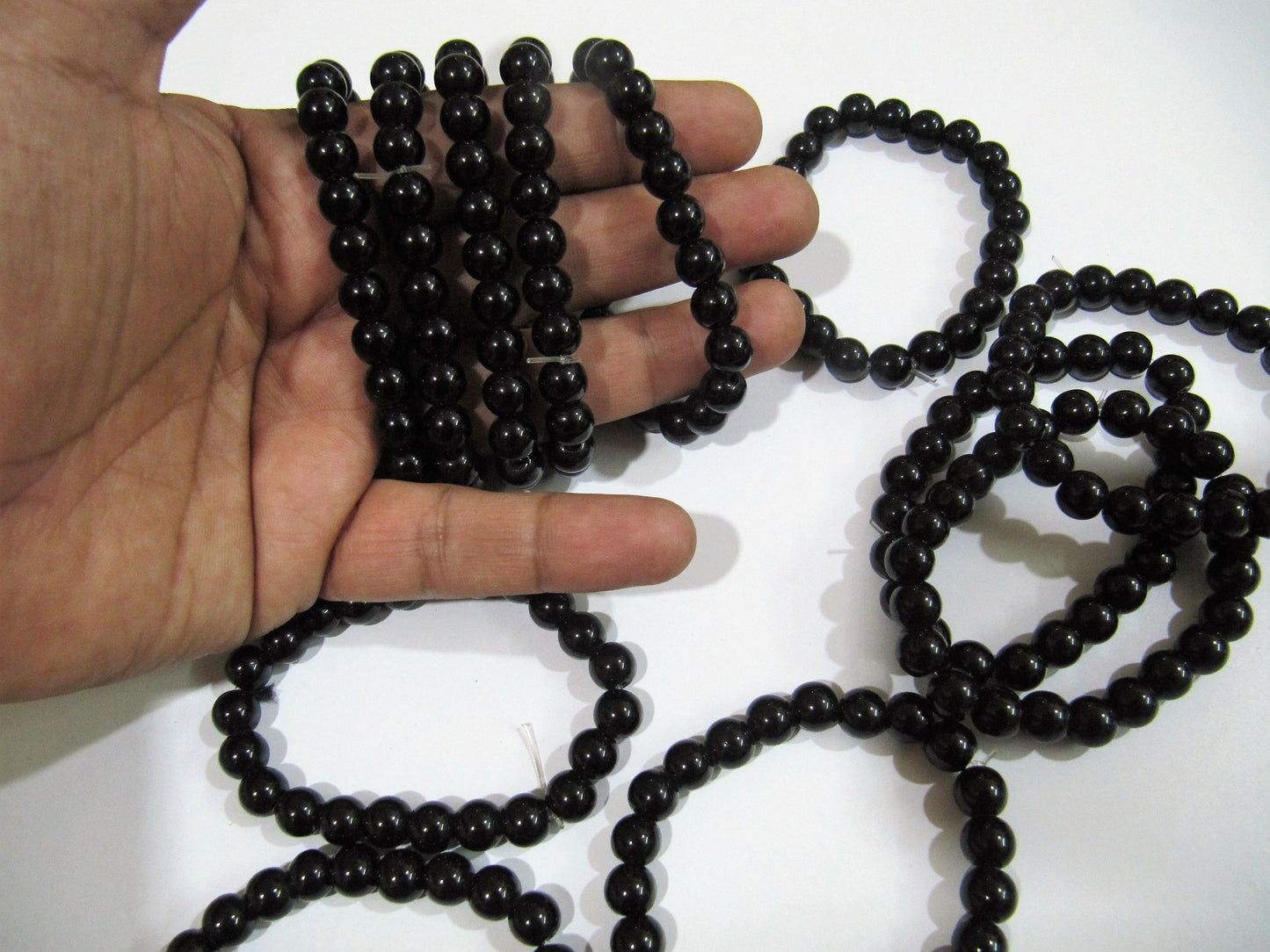 Black Onyx 8mm Round beaded Bracelet Stretch Bracelet Unisex Bracelet Crystal Bracelet Healing Crystals and Stones Sold per piece