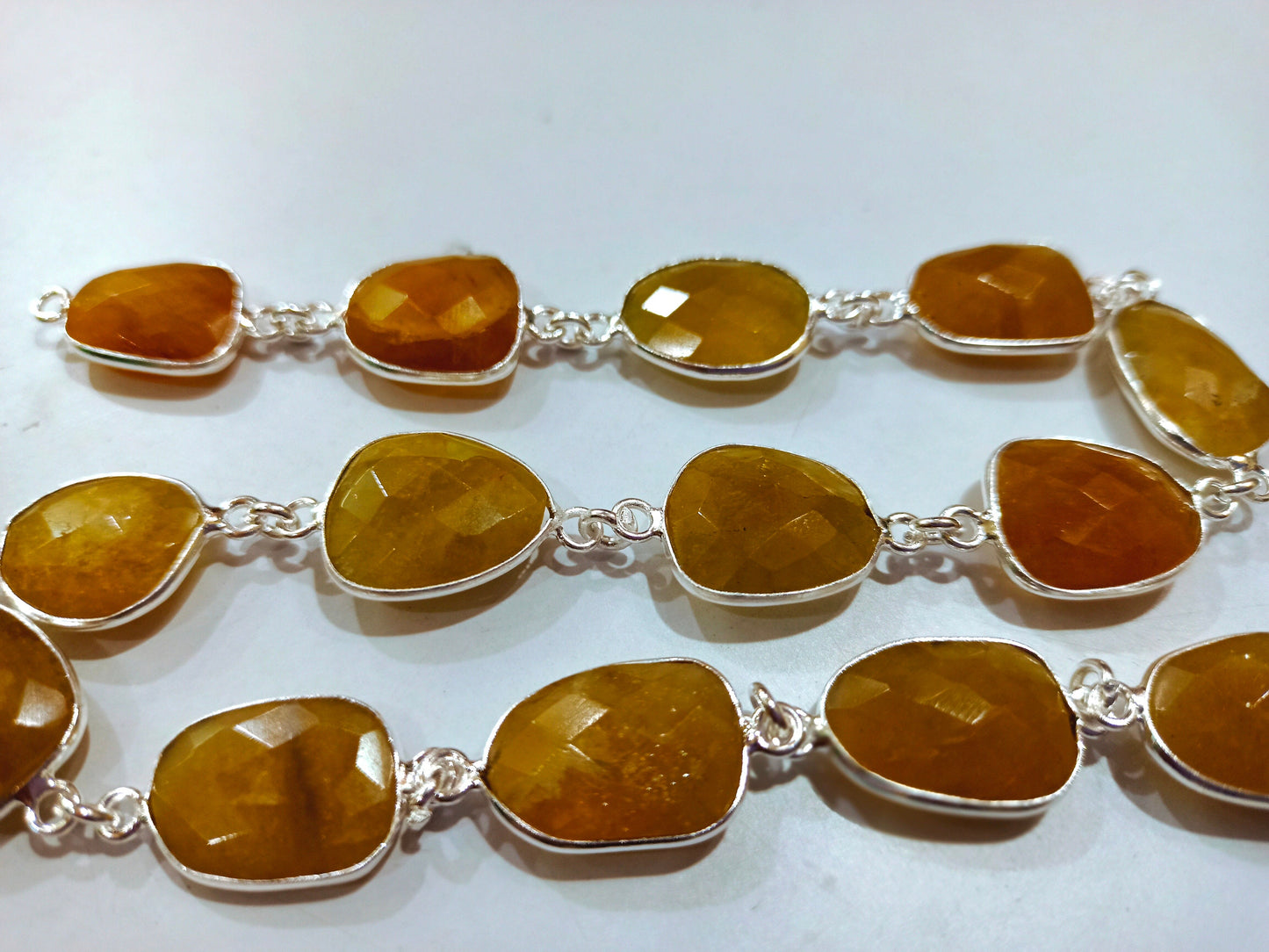 Natural Yellow Aquamarine Free Shape Briolette 12 to 16mm Bezel Connector Gemstone Chain Sold Per Foot Wholesale Price