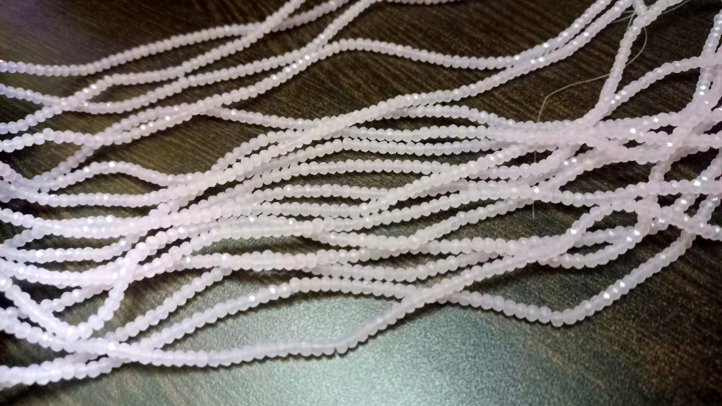 Pink Hydro quartz 3-4mm Beads Sold Per strand of 150 Beads jewellery making Beads