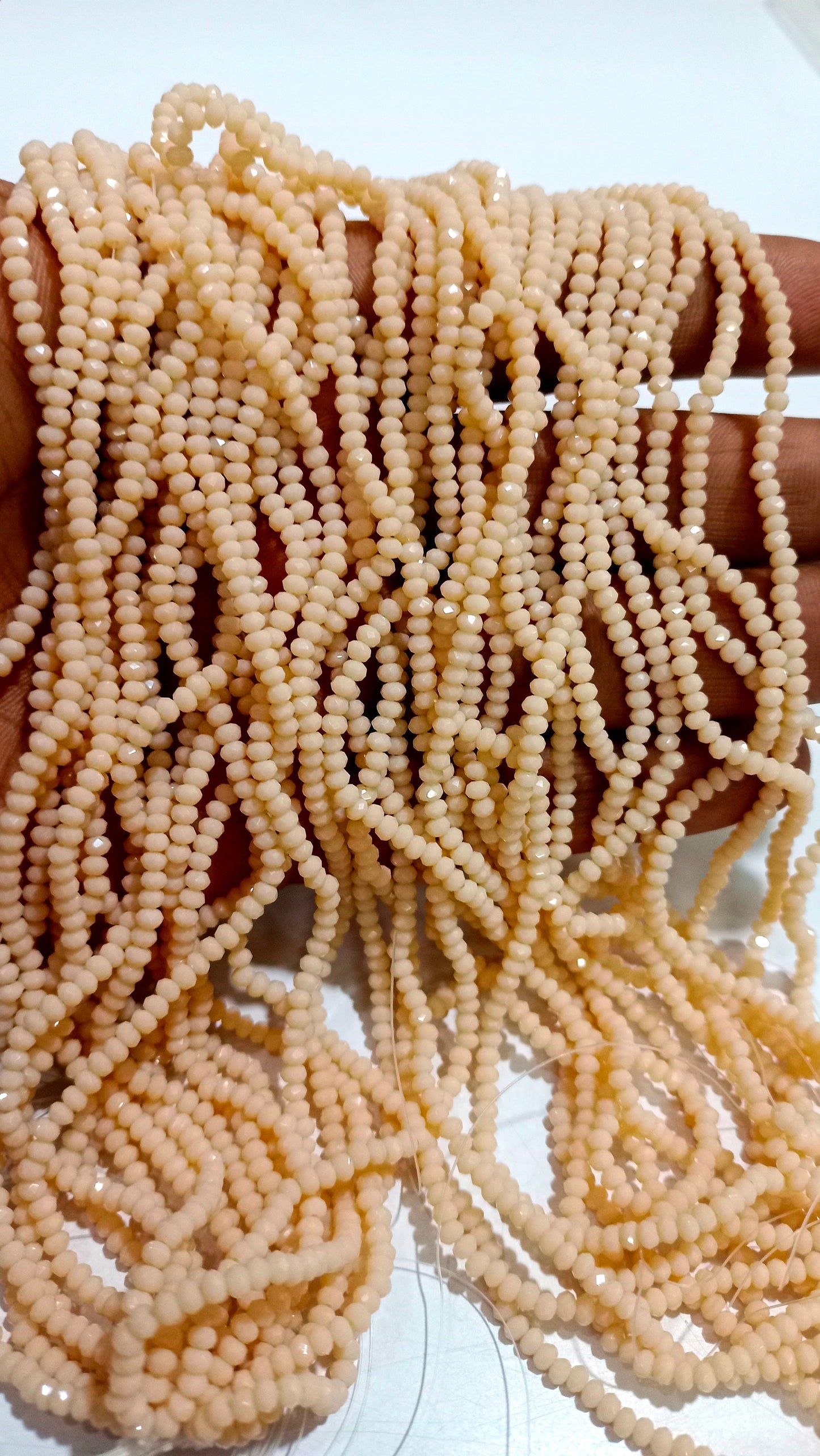 Pink Opal Hydro 3-4mm Rondelle Faceted Beads Sold Per Strand of 150 Pcs Jewellery Making Beads