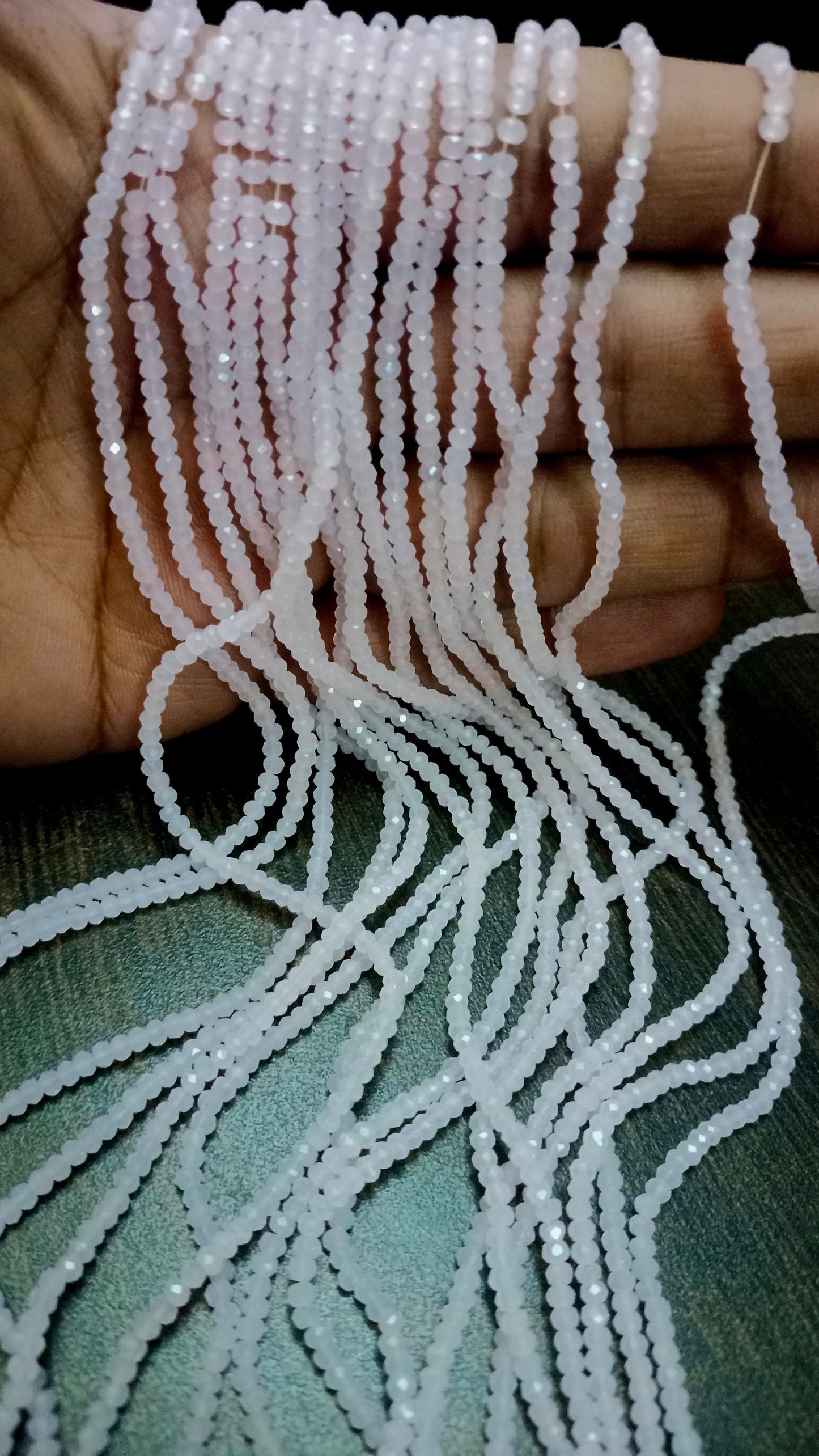 Pink Hydro quartz 3-4mm Beads Sold Per strand of 150 Beads jewellery making Beads