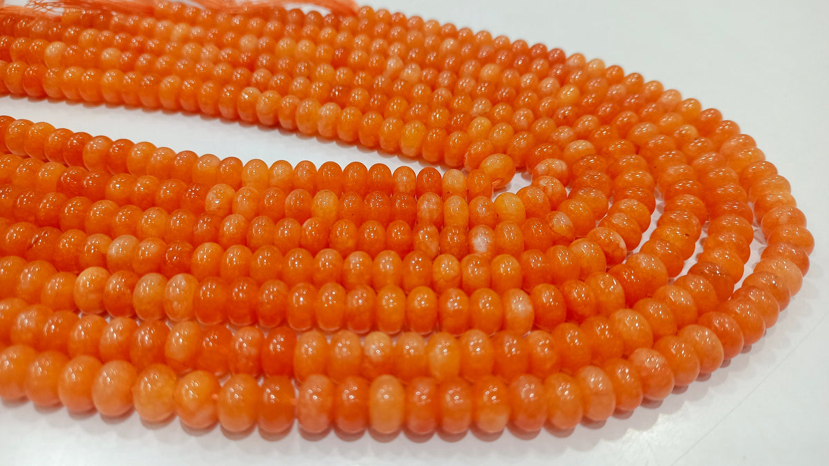 Natural Gemstone Fanta Color Rondelle plain smooth 8mm Beads Gemstone Beads Sold Per strand 8 inches Long