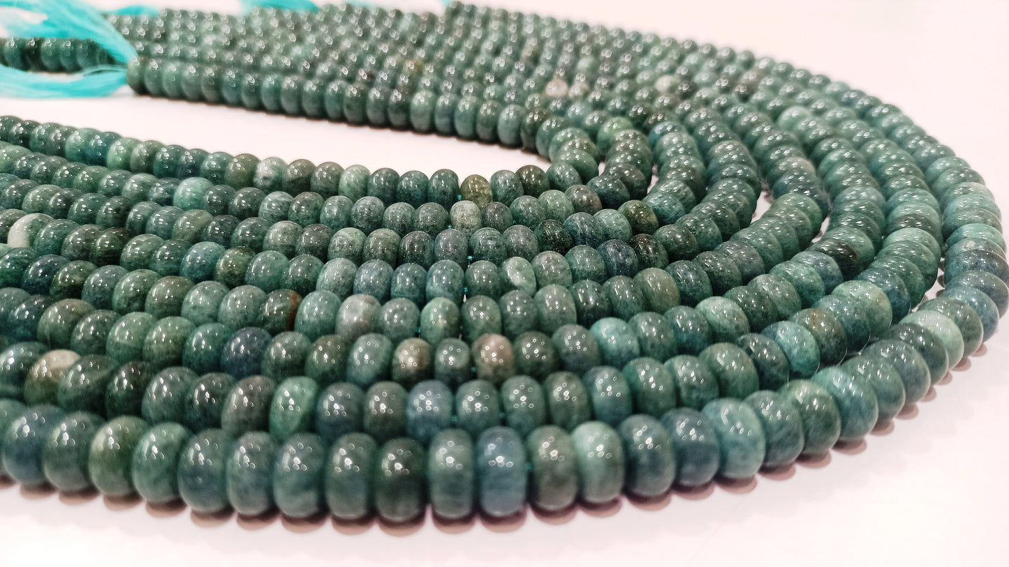 Natural Gemstone Grey Chalcedony Rondelle plain smooth 8mm Beads Gemstone Beads Sold Per strand 8 inches Long
