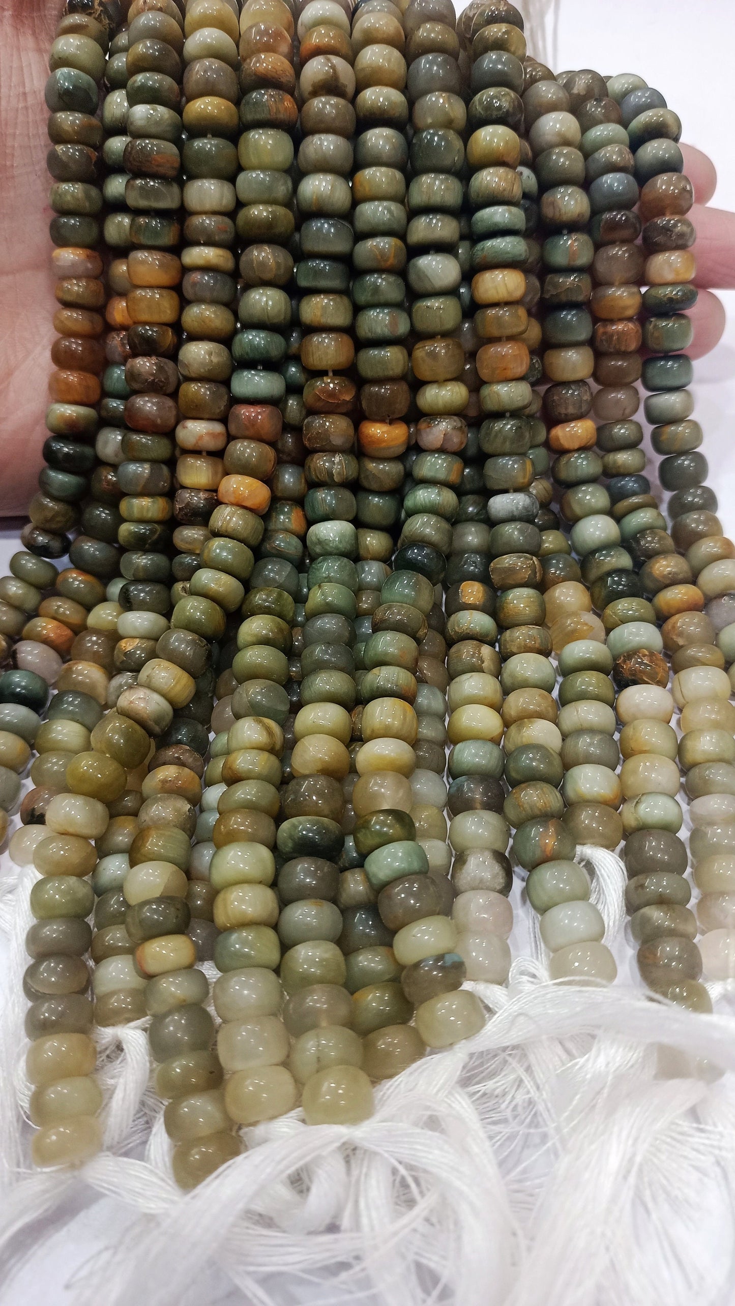 Natural Cat's Eye Rondelle Plain smooth 8mm Beads Sold Per Strand 8 Inches long Great Quality Beads