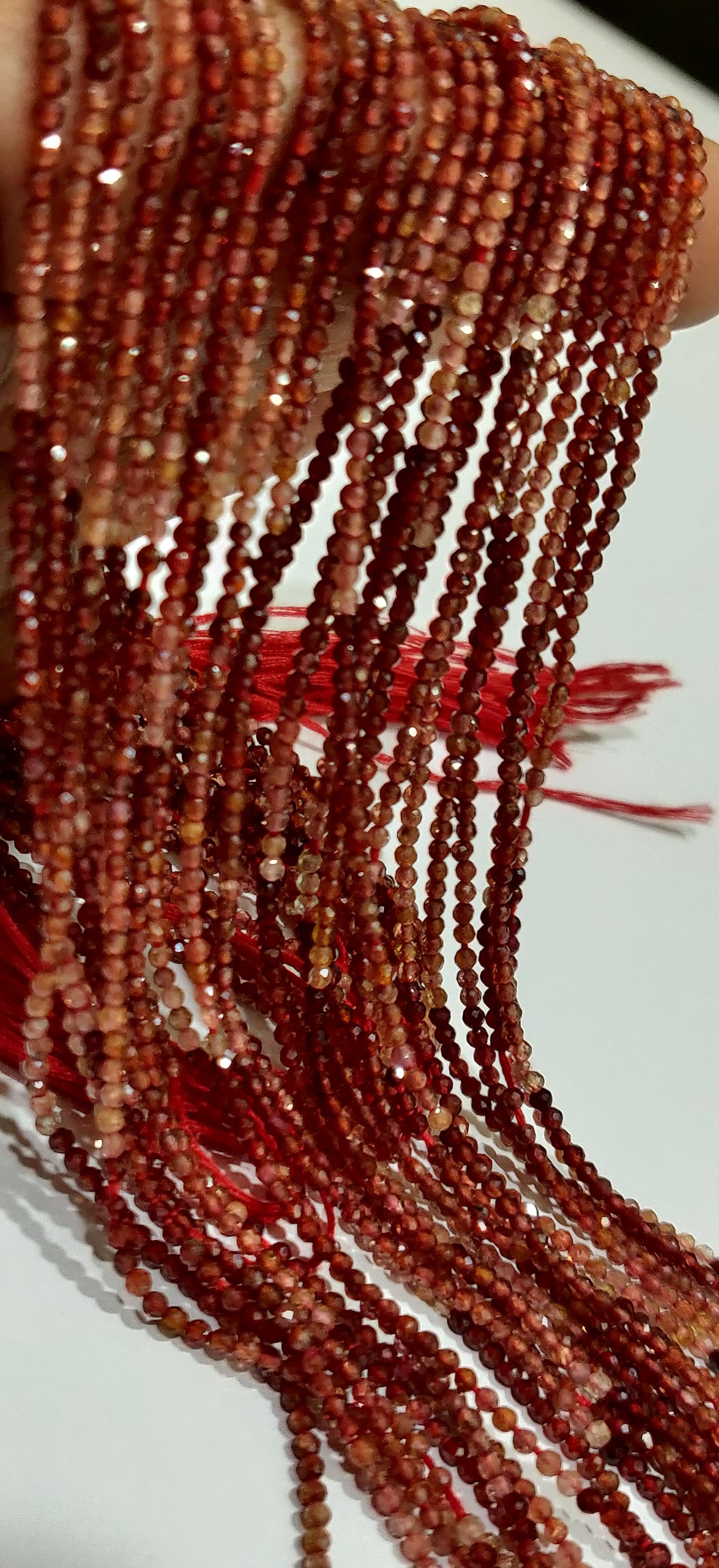 Natural Spinel Shaded Round Faceted 2mm Precious Beads Sold Per Strand 13 Inches Long Great Quality Beads