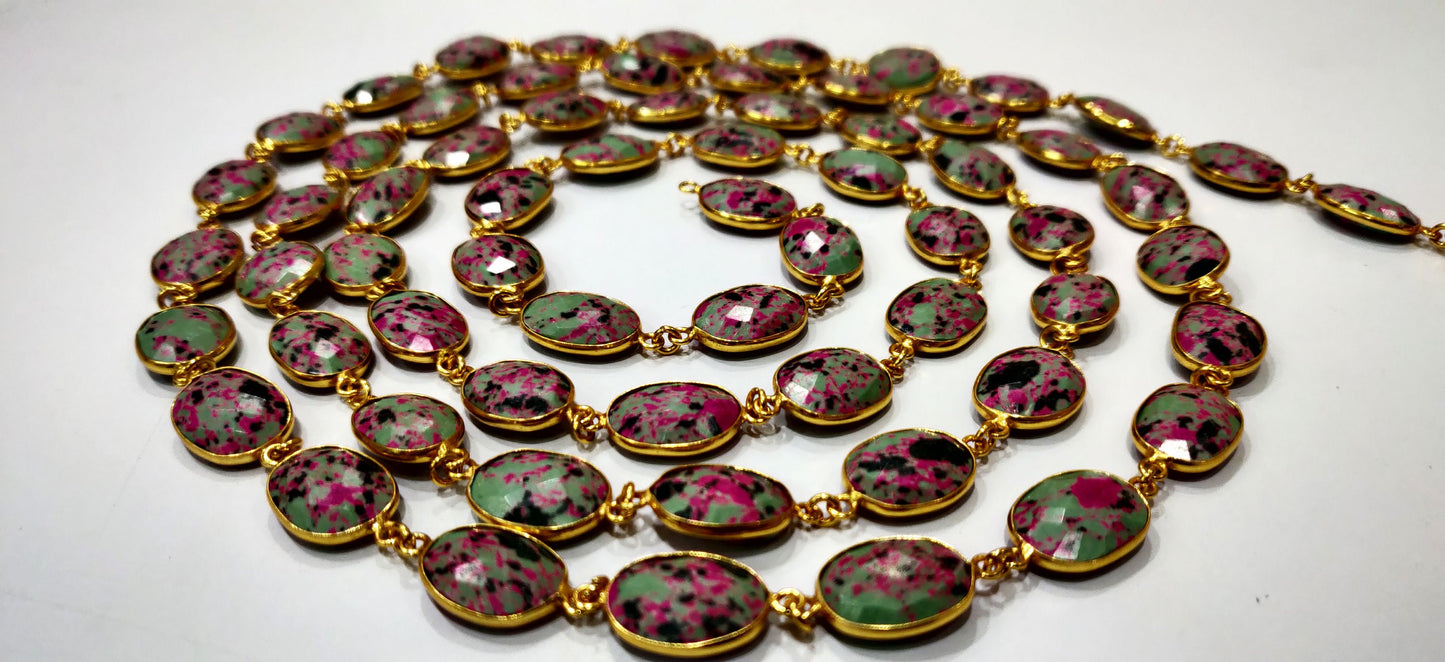 Fordite Quartz Free Shape Briolette 10to15mm Bezel Connector Gemstone Chain Sold Per Foot Great Quality Chain