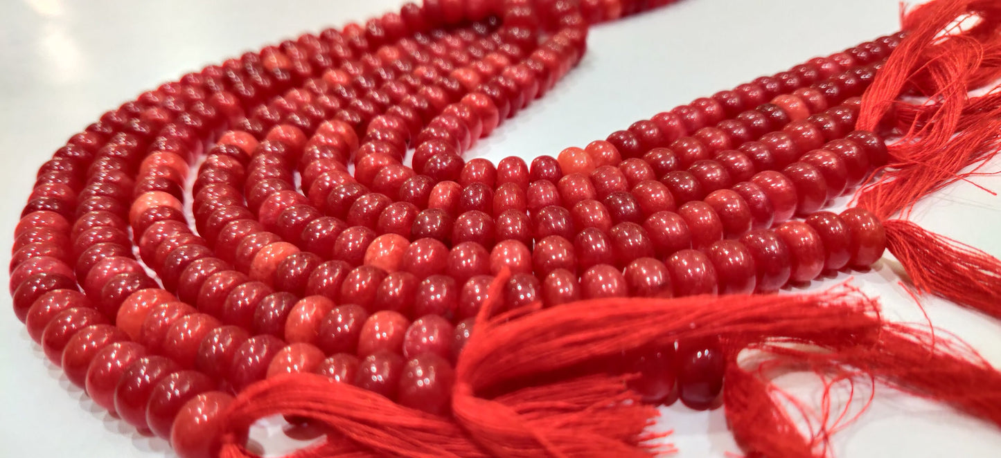 Red Onyx Rondelle Plain Smooth Gemstone Beads Sold Per Strand 8 Inches Long Great Quality Beads