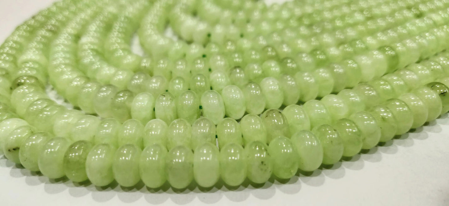 Prehnite Onyx Rondelle Plain Smooth 8mm Gemstone Beads Sold Per Strand 8 Inches Long Great Quality Beads