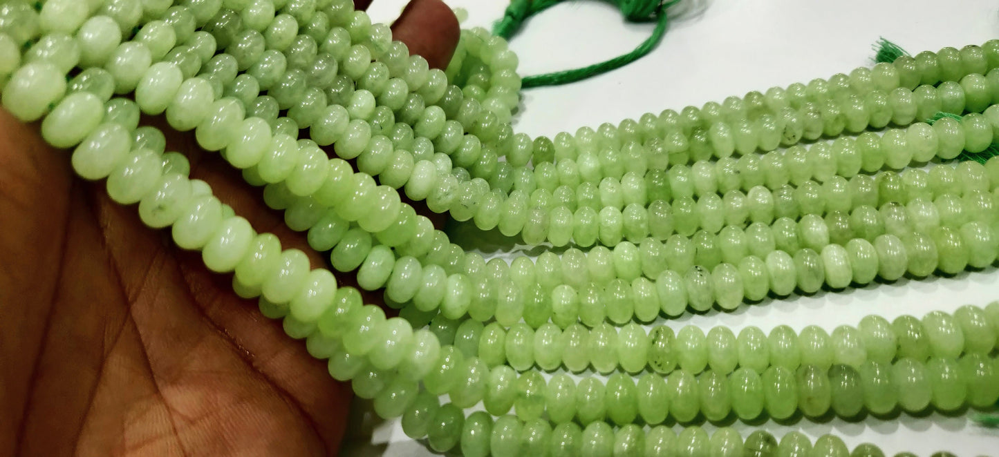 Prehnite Onyx Rondelle Plain Smooth 8mm Gemstone Beads Sold Per Strand 8 Inches Long Great Quality Beads