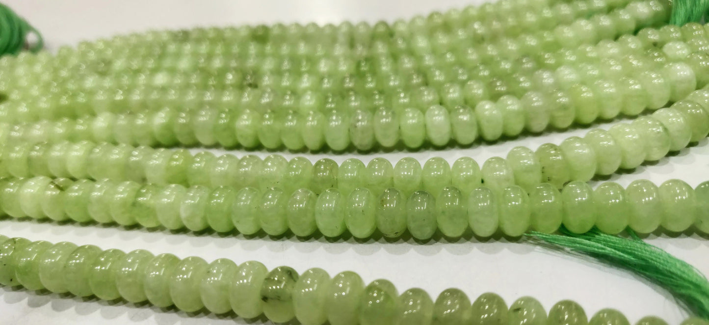 Prehnite Onyx Rondelle Plain Smooth 8mm Gemstone Beads Sold Per Strand 8 Inches Long Great Quality Beads