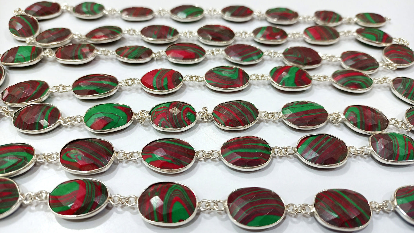 Fordite Quartz Free Shape Briolette 10 to 15mm Bezel Connector Gemstone Chain Sold Per Foot Great Quality Chain