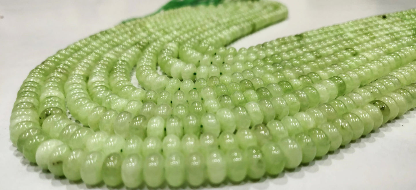 Prehnite Onyx Rondelle Plain Smooth 8mm Gemstone Beads Sold Per Strand 8 Inches Long Great Quality Beads