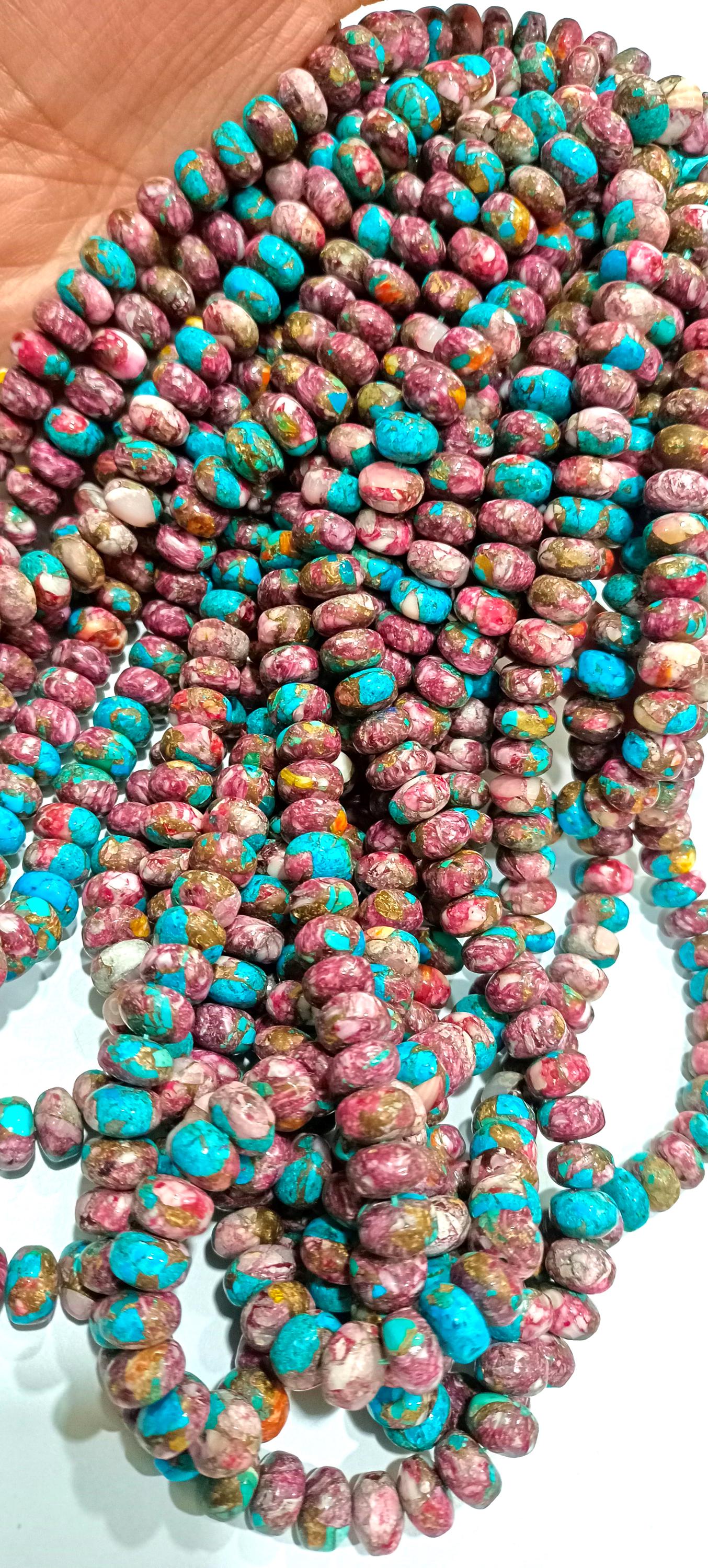 Natural Purple Dahlia Kingman Copper Turquoise Plain Smooth 8mm Beads Sold Per Strand 7 Inches Long Great quality Beads