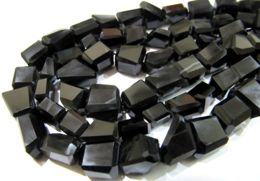 Natural Black Spinel Laser Cut Beads
