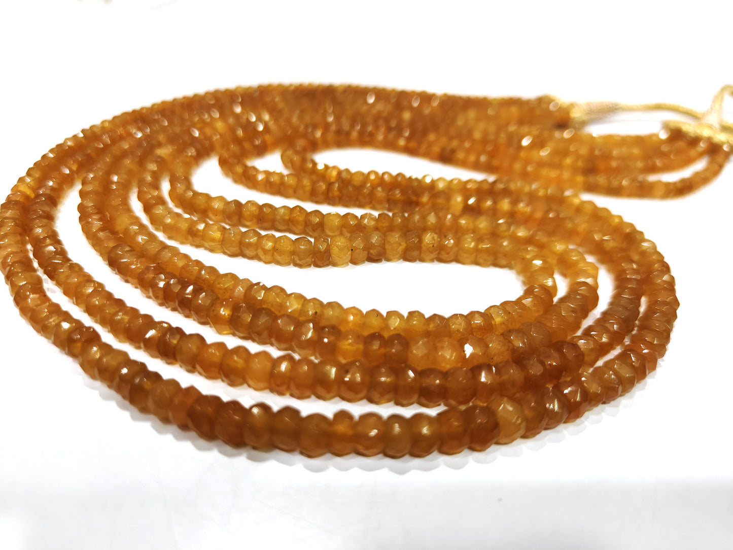 Natural Yellow Aquamarine Rondelle Faceted 4-5mm Gemstone Beads Sold Per Strand 8 Inches Long Great Quality Beads