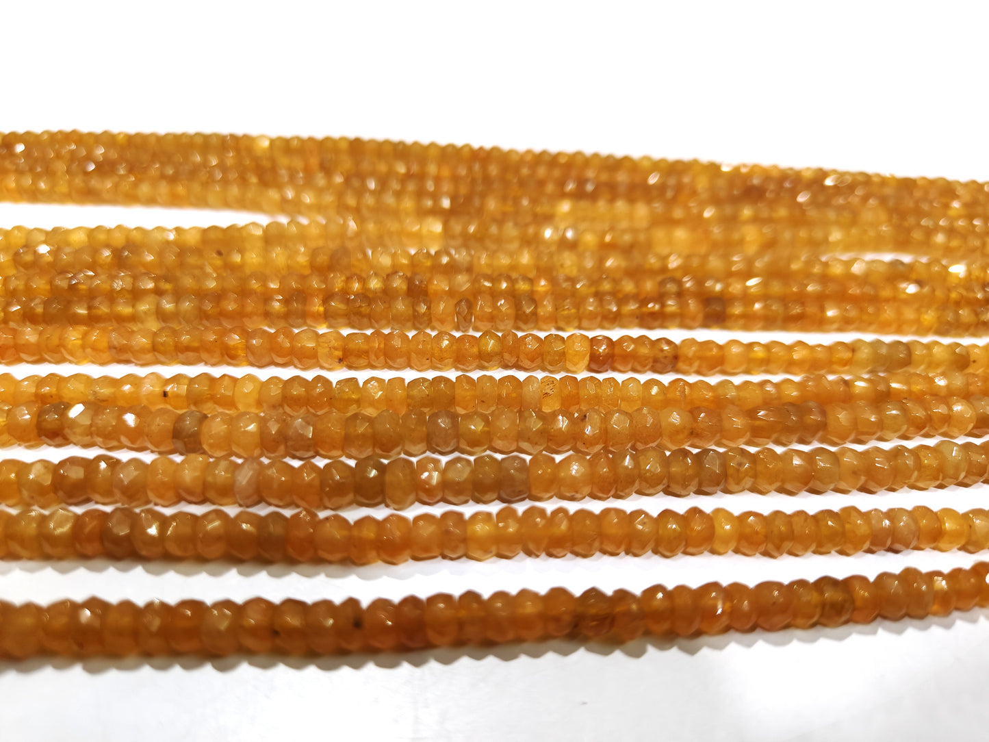 Natural Yellow Aquamarine Rondelle Faceted 4-5mm Gemstone Beads Sold Per Strand 8 Inches Long Great Quality Beads