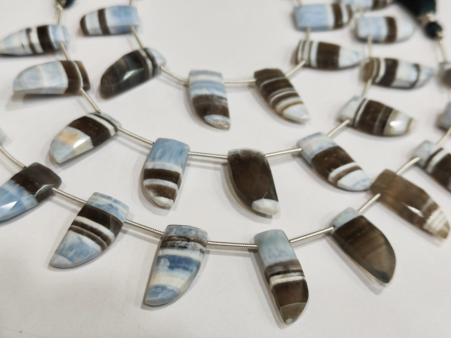 Natural Boulder Opal Knife Shape Briolette 10x21mm beads  Sold Per Strand 8 Inches Long