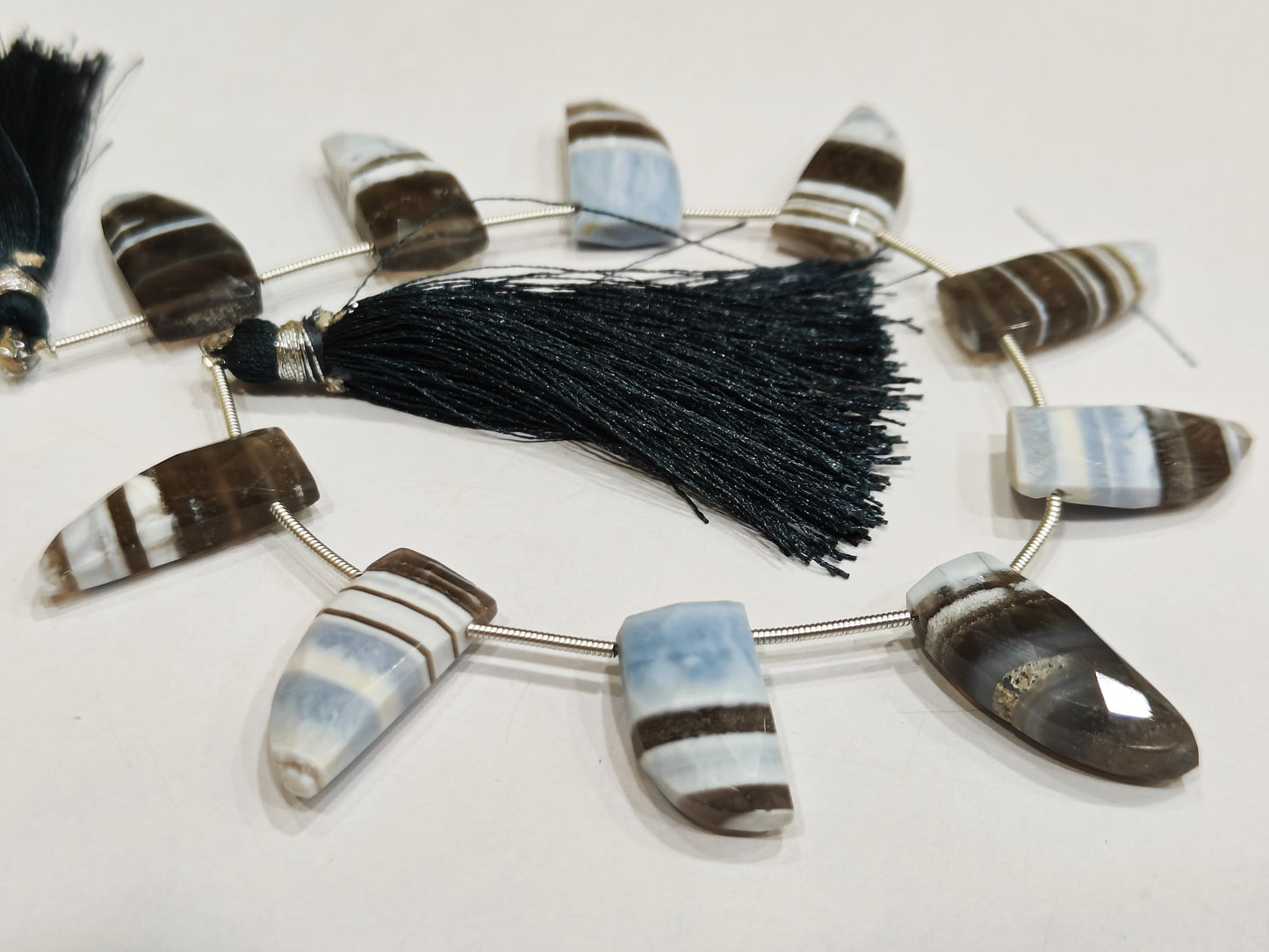 Natural Boulder Opal Knife Shape Briolette 10x21mm beads  Sold Per Strand 8 Inches Long