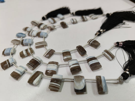 Natural Boulder Opal Cushion Rectangle Shape 12 to 15mm Briolette beads  Sold Per Strand 8 Inches Long