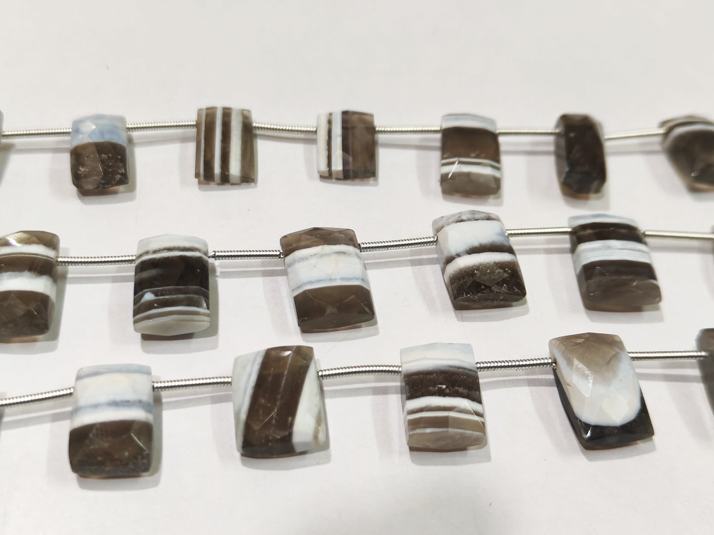 Natural Boulder Opal Cushion Rectangle Shape 12 to 15mm Briolette beads  Sold Per Strand 8 Inches Long