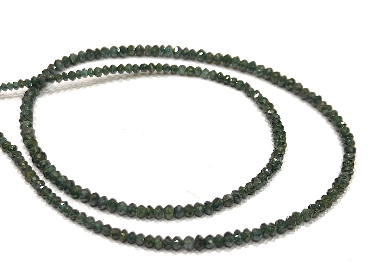 Natural Blue Diamond Rondelle Faceted Beads Certified Diamond beads Size 1.5mm to 2.5mm CHOOSE LENGTH