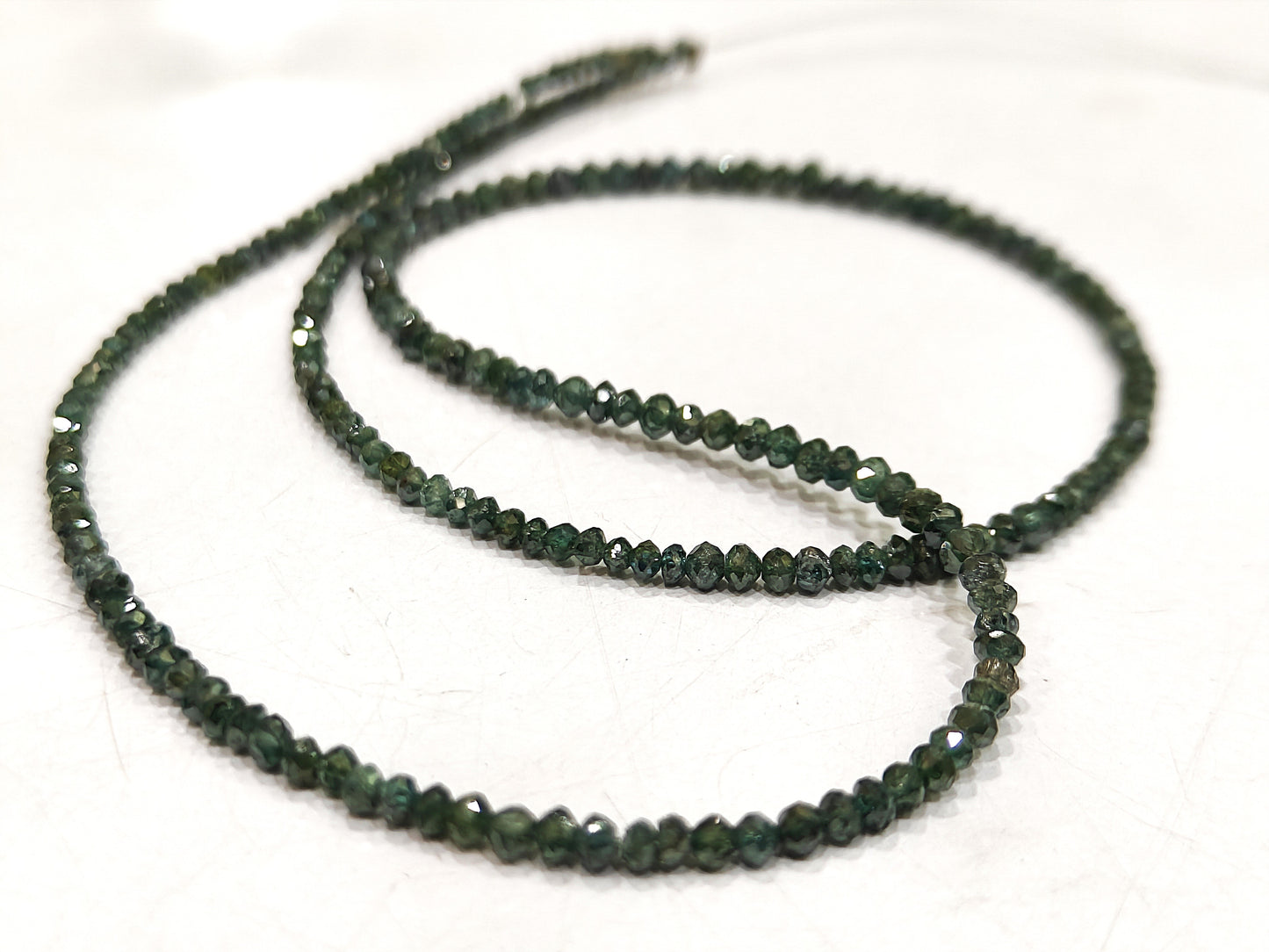Natural Blue Diamond Rondelle Faceted Beads Certified Diamond beads Size 1.5mm to 2.5mm CHOOSE LENGTH