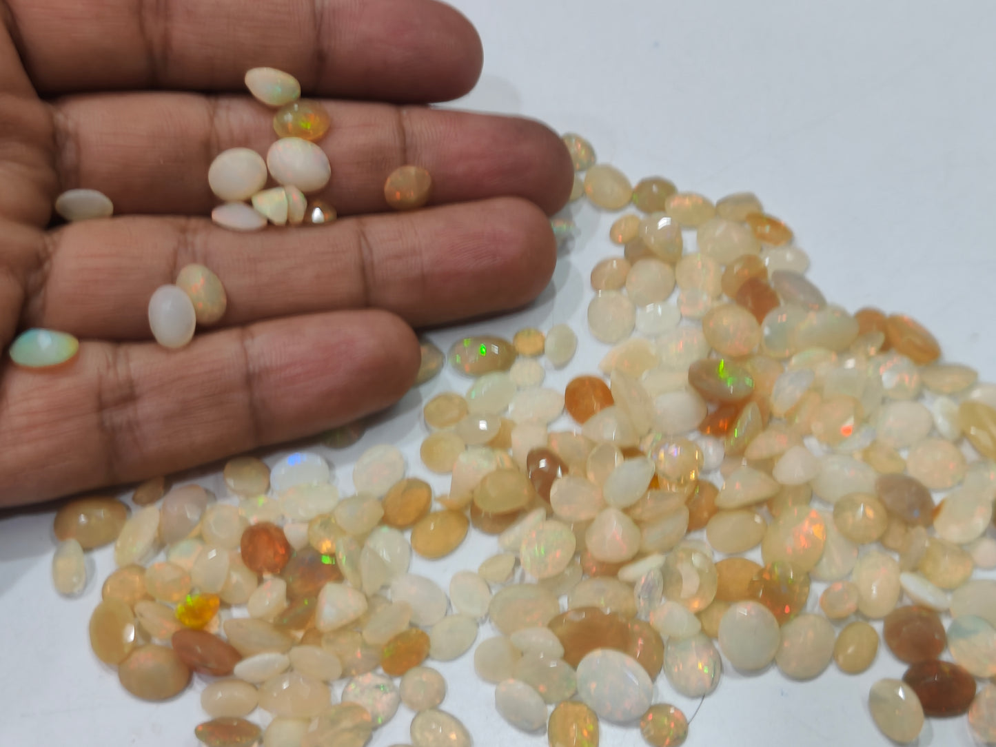 Natural Ethiopian Opal Briolette cut free shape size 5 to 10mm Gemstones sold as a pack of 5 pieces
