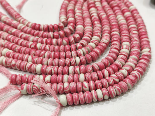 Fordite Agate Multi Color Gemstone Rondelle Plain 8mm Beads Sold per Strand 8 inches