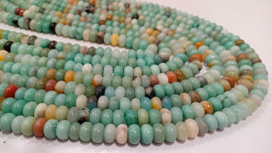 Natural Peruvian Opal Rondelle plain smooth 8mm Beads Gemstone Beads Sold Per strand 8 inches