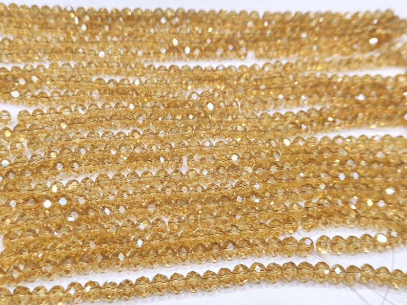 Citrine Hydro Quartz AB Mystic Coated Rondelle Faceted 6mm Beads Strand 15 inches