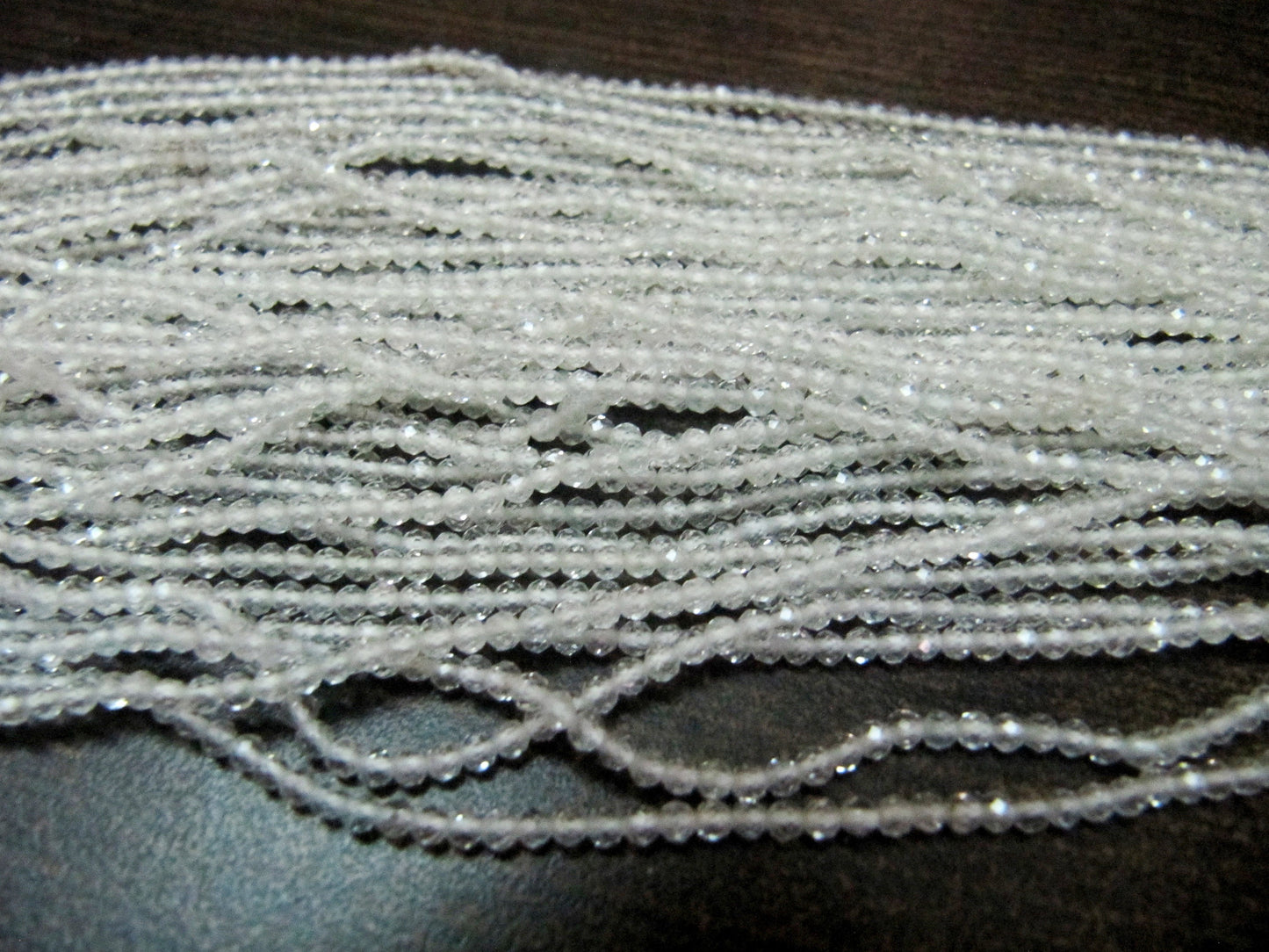 Natural White Topaz 2mm  Rondelle Faceted Gemstone Beads Strand 13 inches long High Quality Wholesale Prices