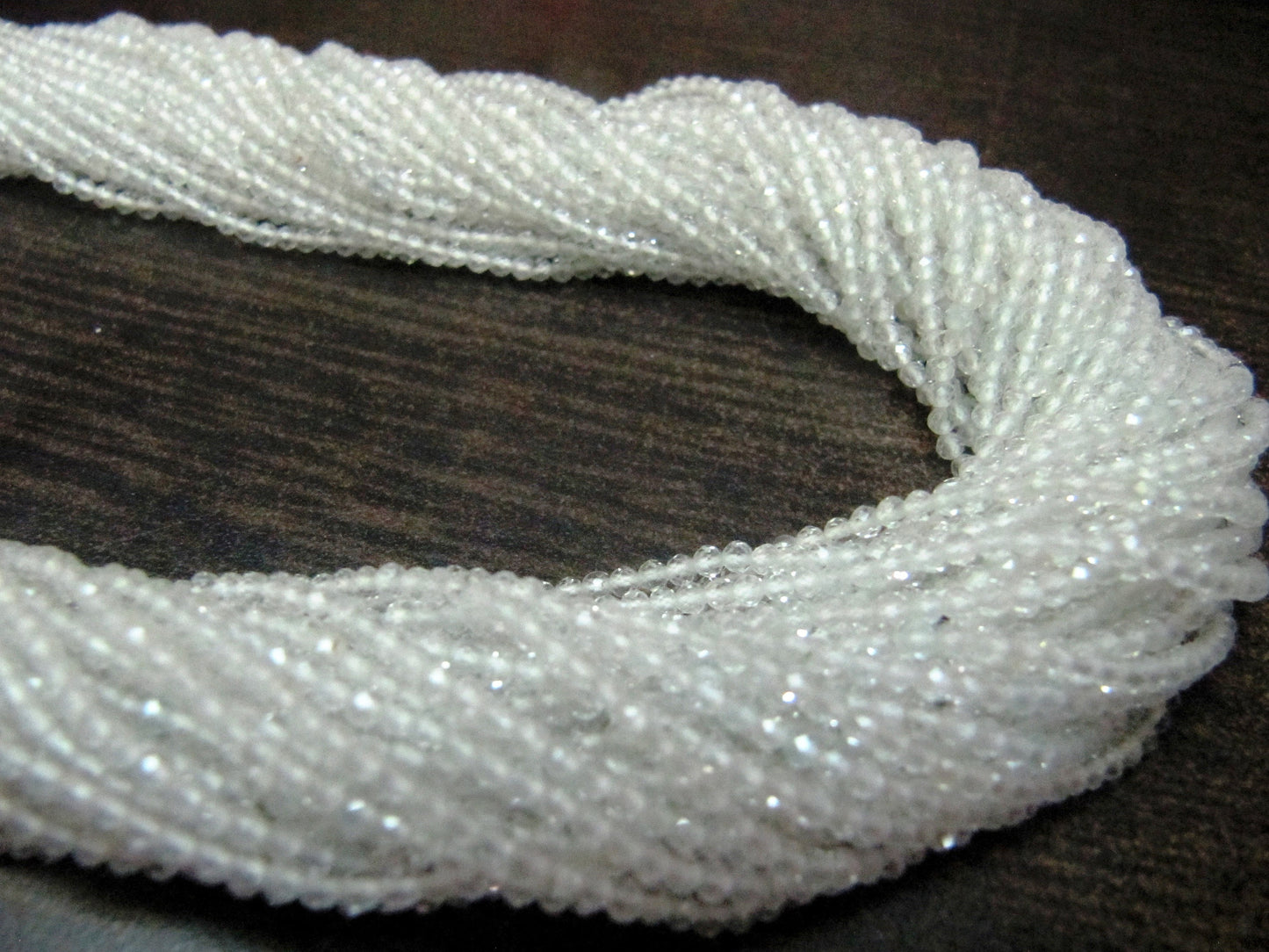 Natural White Topaz 2mm  Rondelle Faceted Gemstone Beads Strand 13 inches long High Quality Wholesale Prices